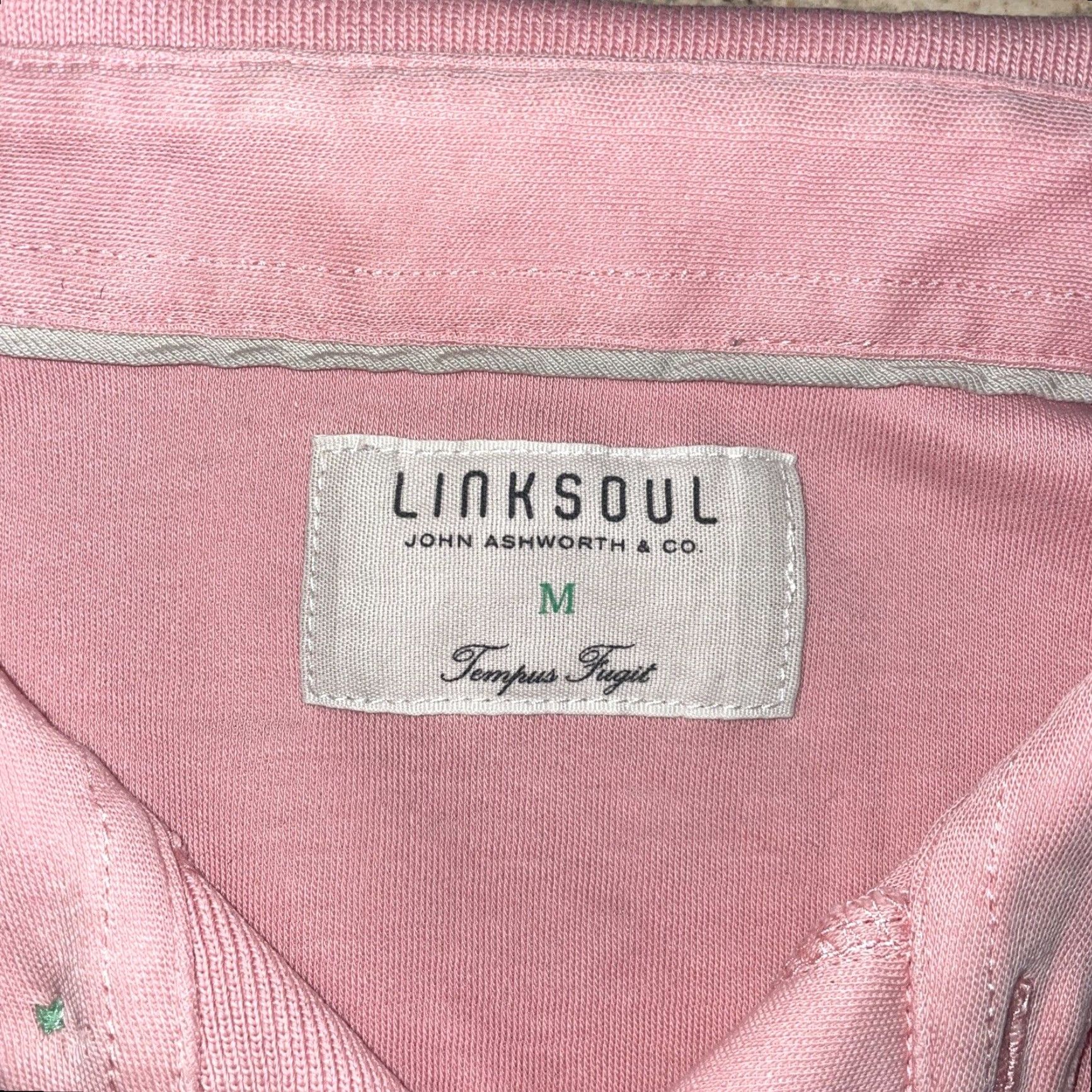 Vintage VINTAGE Linksoul Pink Polo Shirt Mens M Men's Polo Regular Size Size US M / EU 48-50 / 2 - 3 Thumbnail