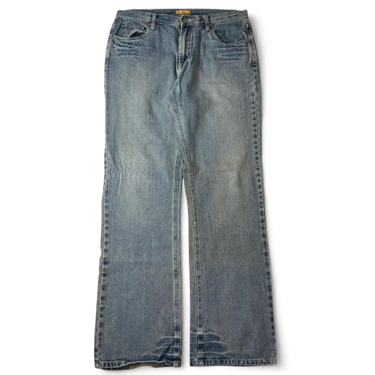 Vintage Vintage Y2K Faded Blue Straight Leg Fit Denim Jeans 34x32.5 Size US 34 / EU 50 - 1 Thumbnail