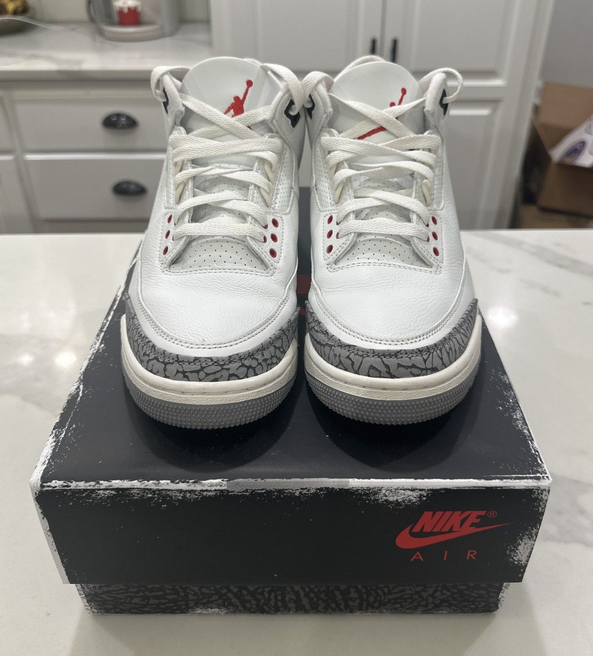 Jordan Brand Air Jordan 3 Retro White Cement Size US 9 / EU 42 - 1 Thumbnail