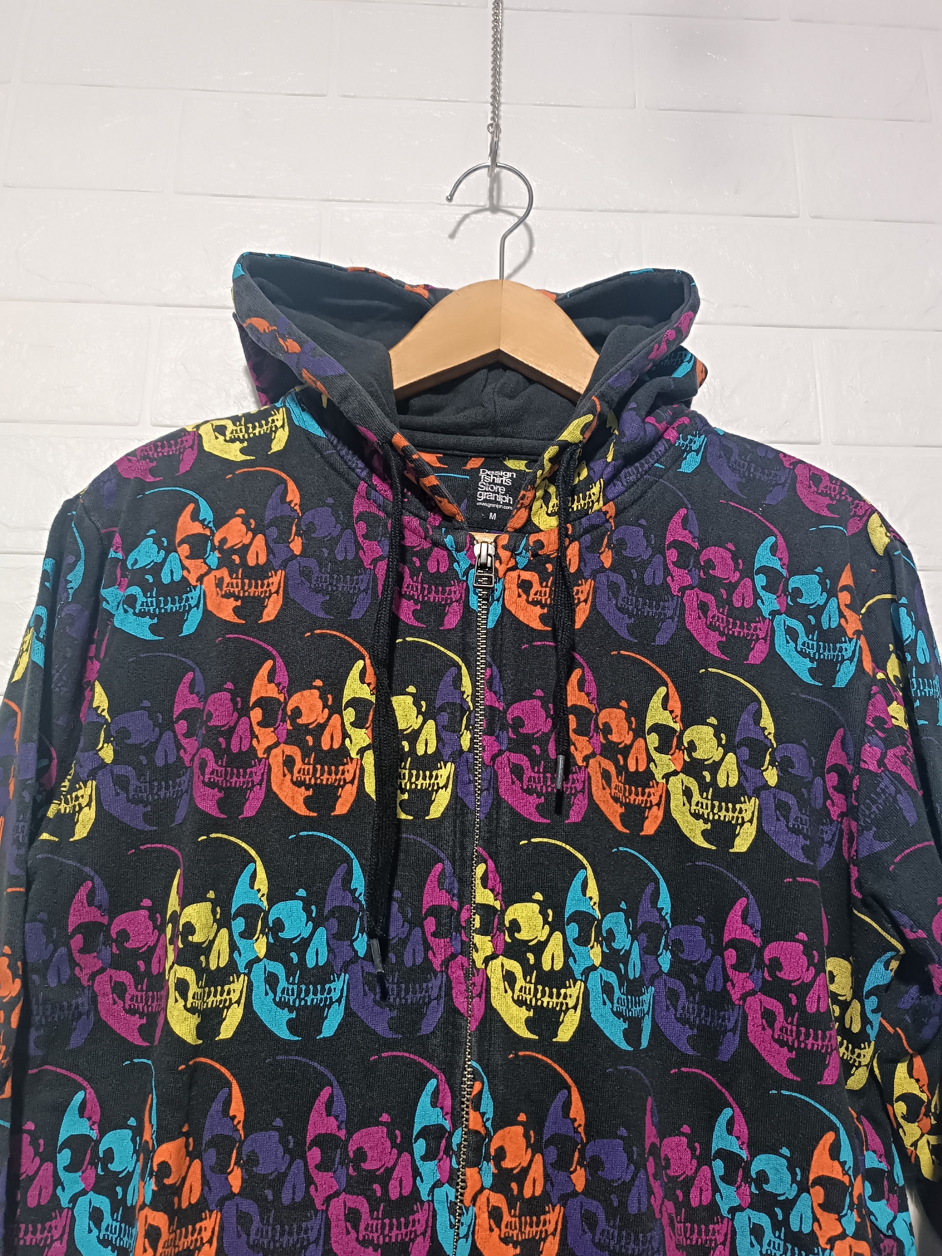Japanese Brand Vintage Graniph Sweater Skull Print Hoodie Size US M / EU 48-50 / 2 - 3 Thumbnail