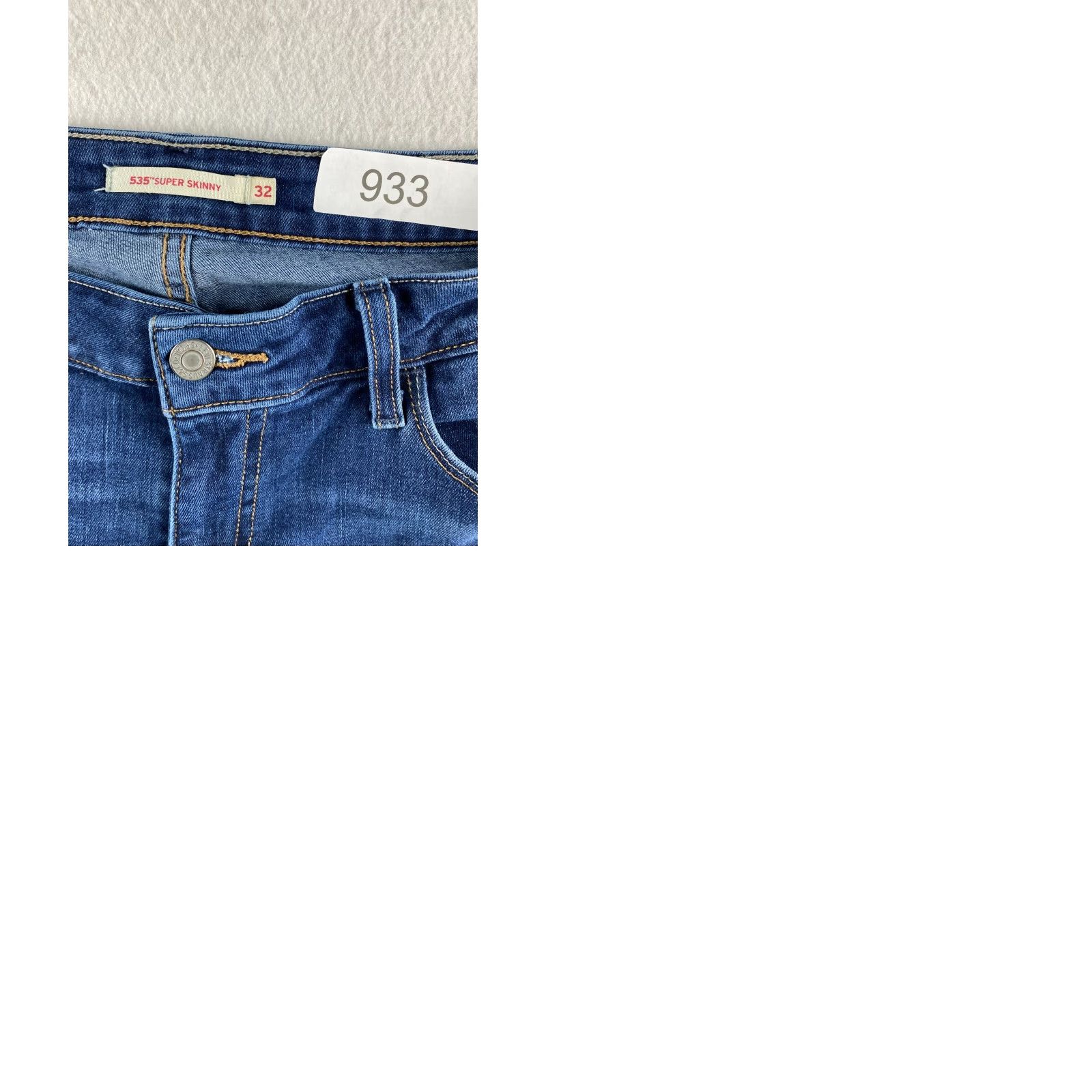 Levi's Levi's 525 Jeans Women 5-Pocket Denim Skinny Blue Dark Wash 32 Regular Stretch Pockets Logo Belt Loops Mid Rise Size 24" / US 00 / IT 34 - 9 Thumbnail