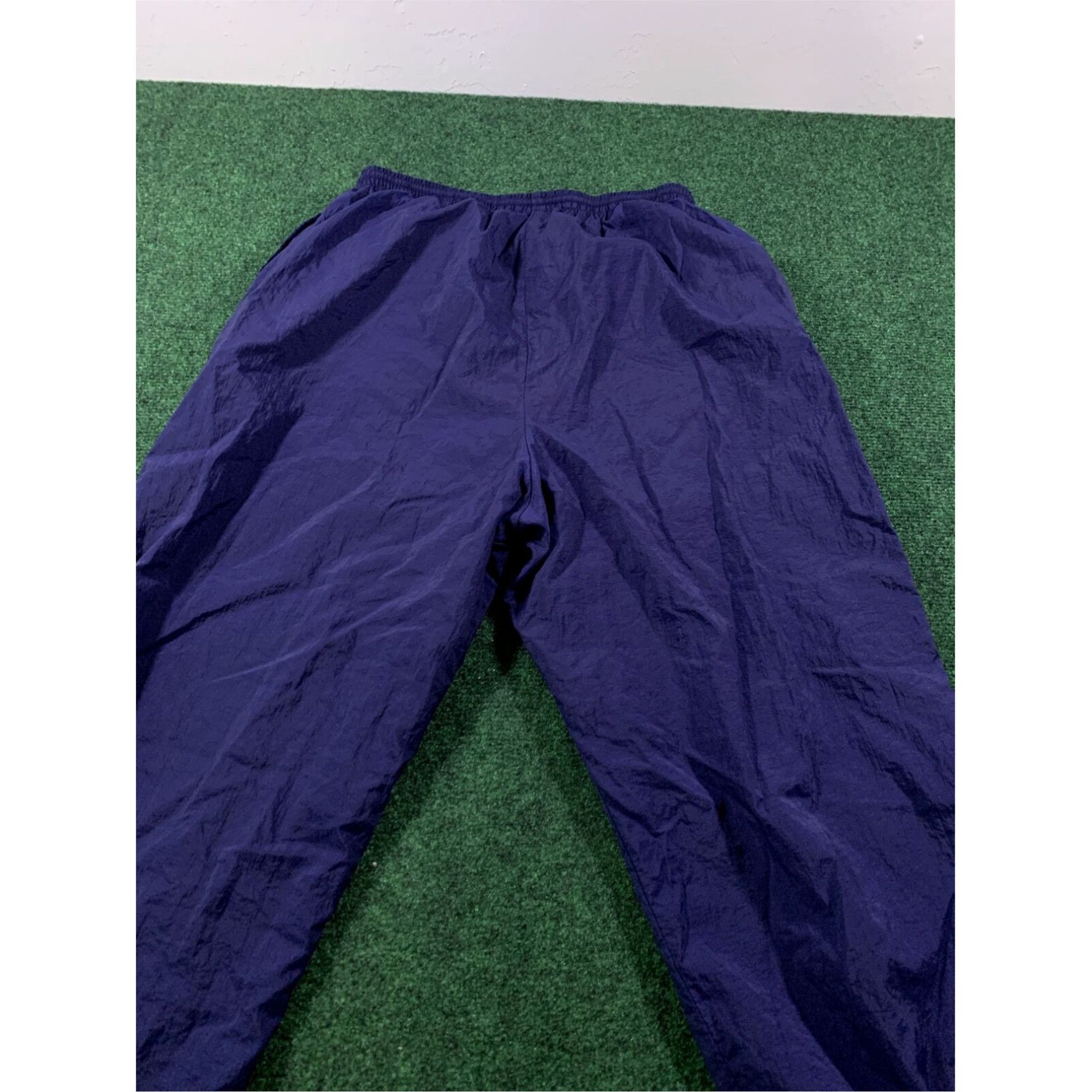 Nike Vintage 90s Nike Navy Silver Tag Running Pants Mens L Navy Nylon Joggers Size US 36 / EU 52 - 7 Thumbnail