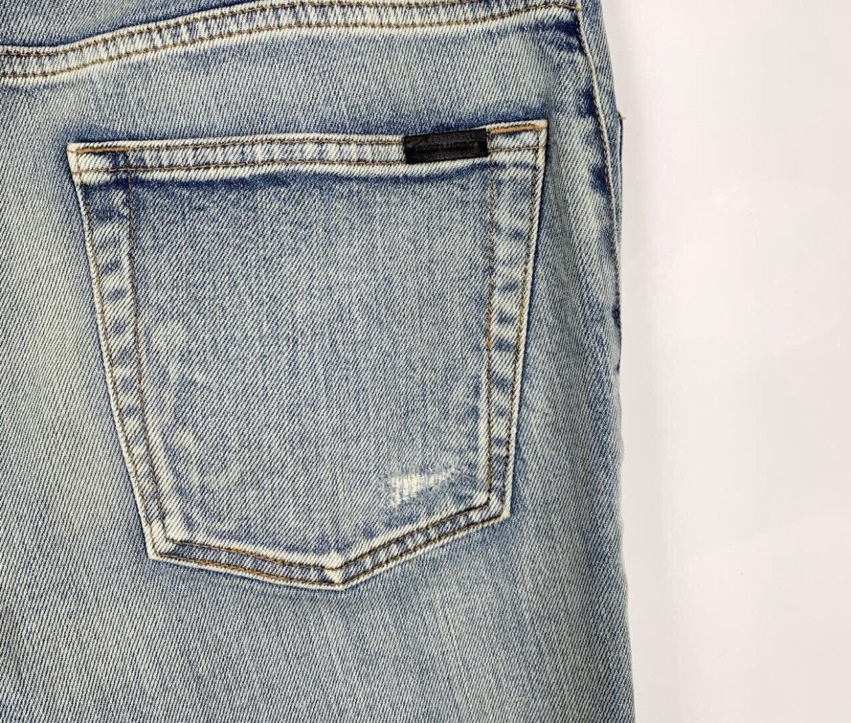 Saint Laurent Paris Saint Laurent SLP Saint Laurent logo leather label jeans Size US 29 - 5 Thumbnail