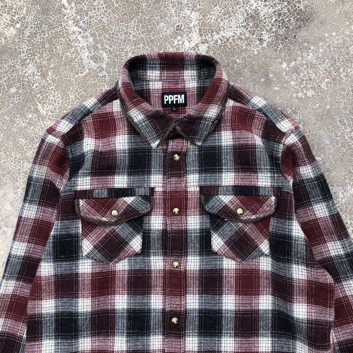 Japanese Brand × PPFM PPFM Western Double Pocket Button Flannel Shirt Size US L / EU 52-54 / 3 - 3 Thumbnail