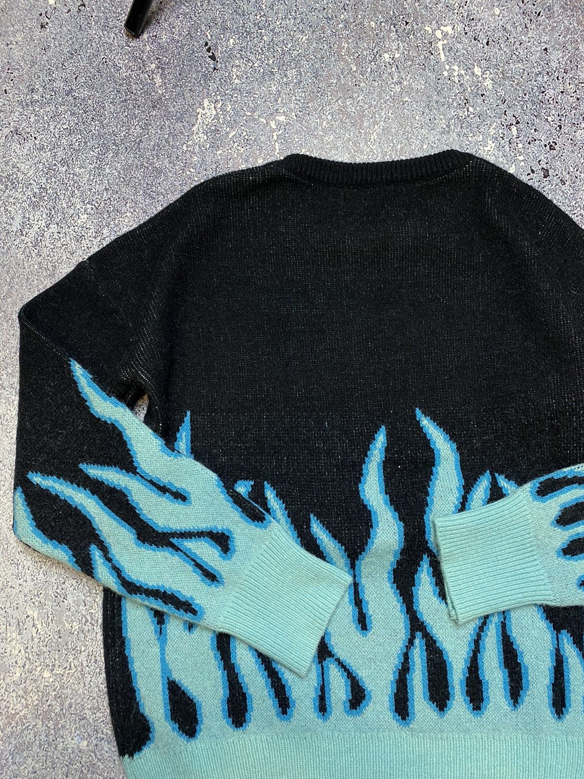 Japanese Brand 💥CRAZY Y2K FLAME KNIT SWEATER Size US S / EU 44-46 / 1 - 10 Thumbnail