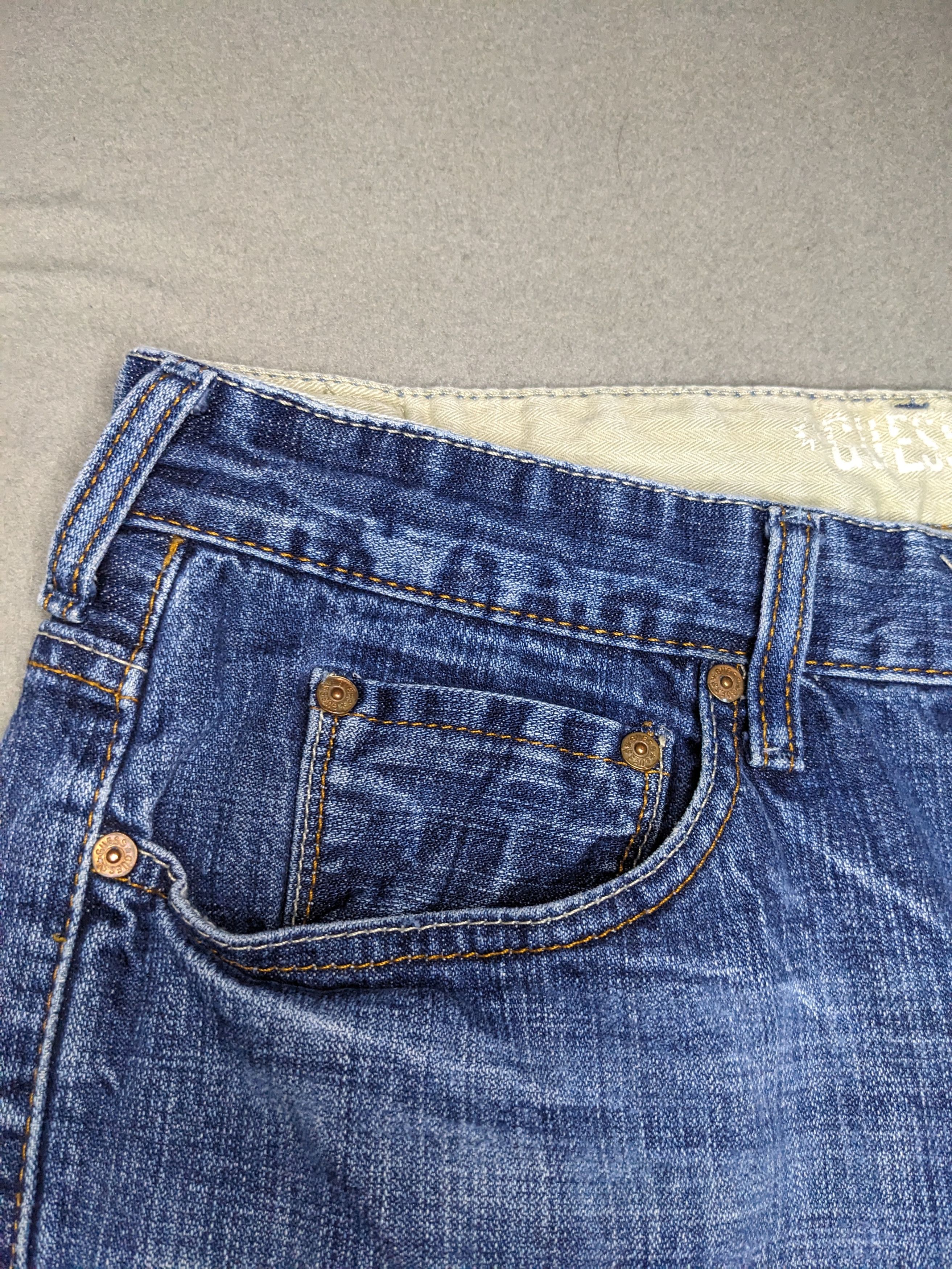 Guess VTG Guess Jeans The Cliff Bootcut Denim 35x29 Y2K Distressed Size US 35 - 6 Thumbnail