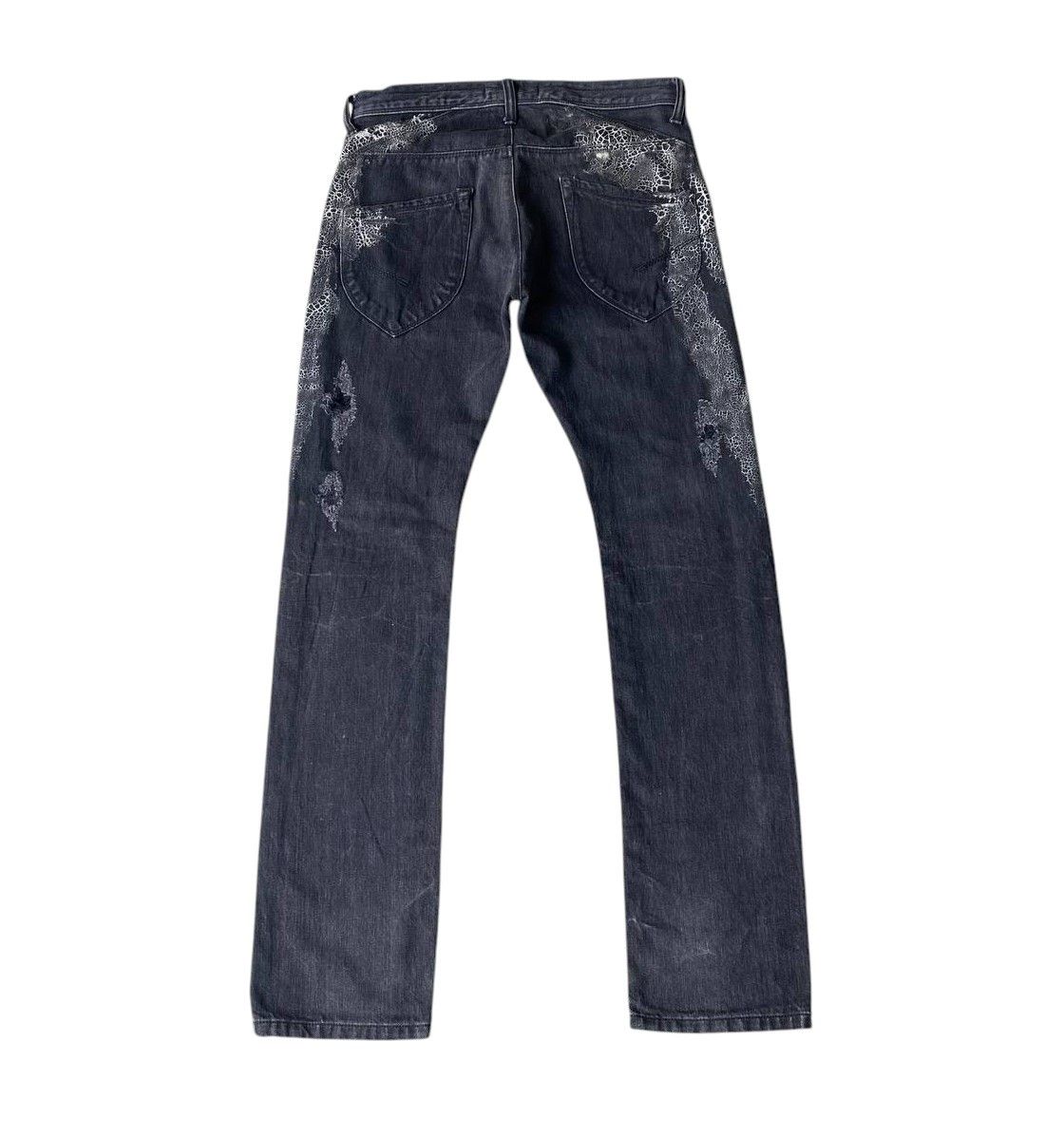 JACKROSE Rocker Jackrose LuvMaison Python+SpiderWeb Distressed Denim Size US 28 / EU 44 - 12 Thumbnail