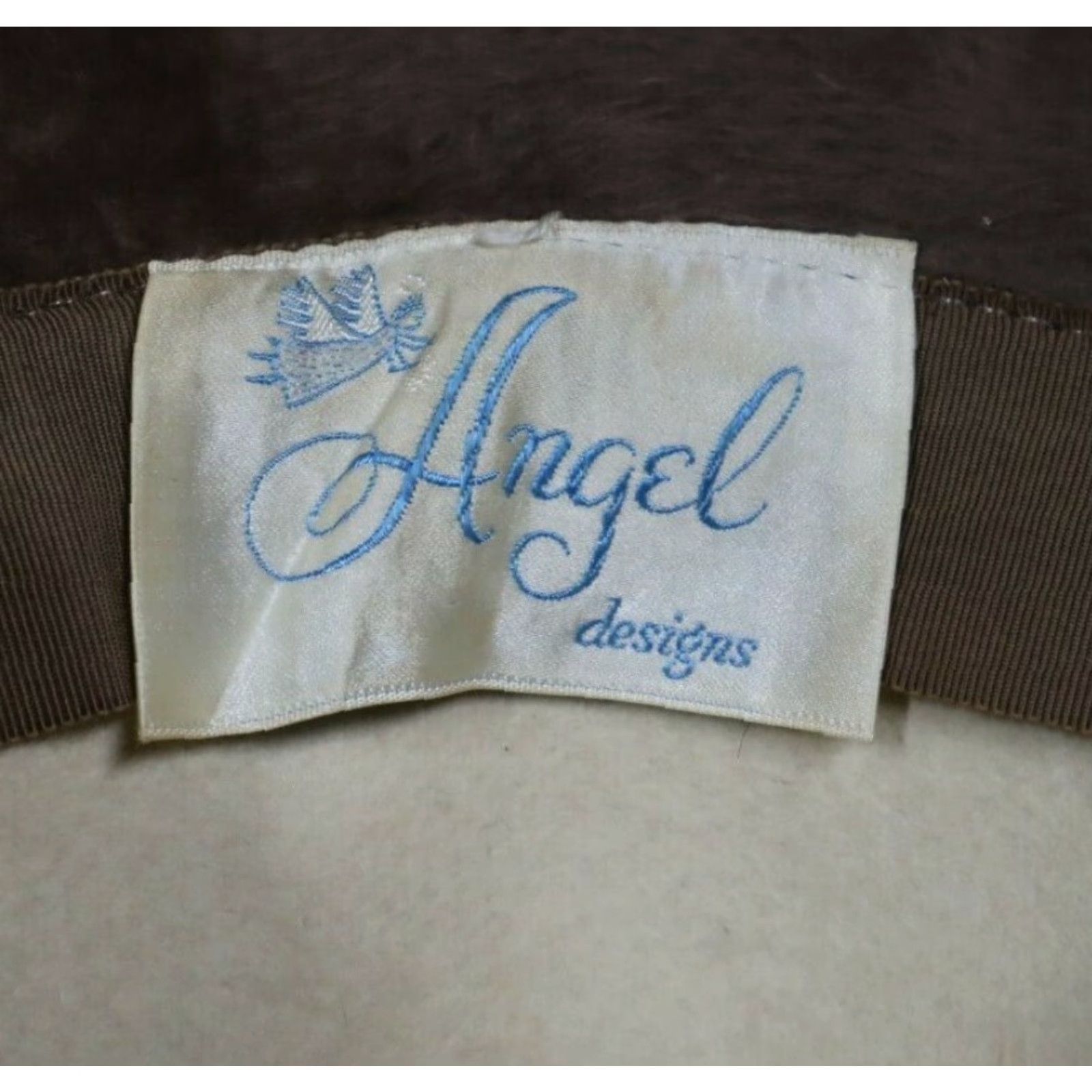 Vintage VINTAGE Angel Designs Hat Empress Woman's Tan Brown Ribbon Bow Adults Brown 1960s Womens Size ONE SIZE - 6 Thumbnail