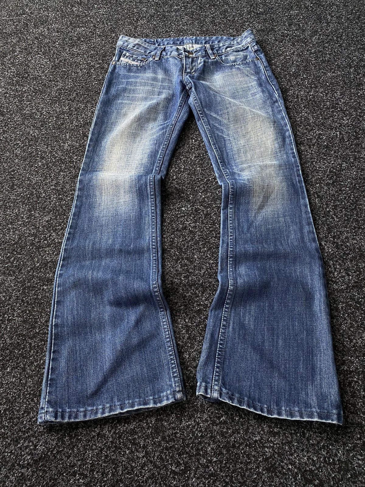 Diesel × If Six Was Nine × Vintage Crazy Vintage 90s Diesel Flared Baggy Jeans Size 31" - 1 Thumbnail