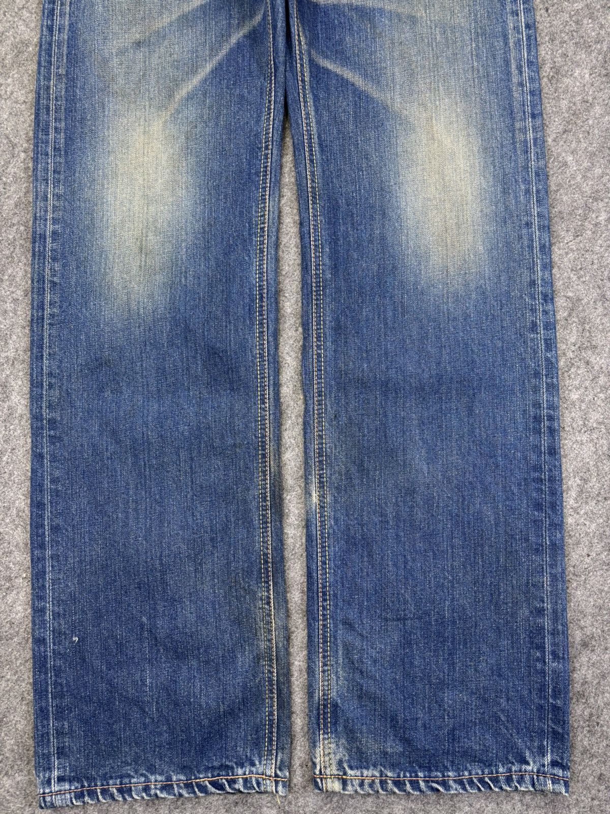 💥Insane 90s Style💥Vintage Edwin 504 Raw Fades Denim F898