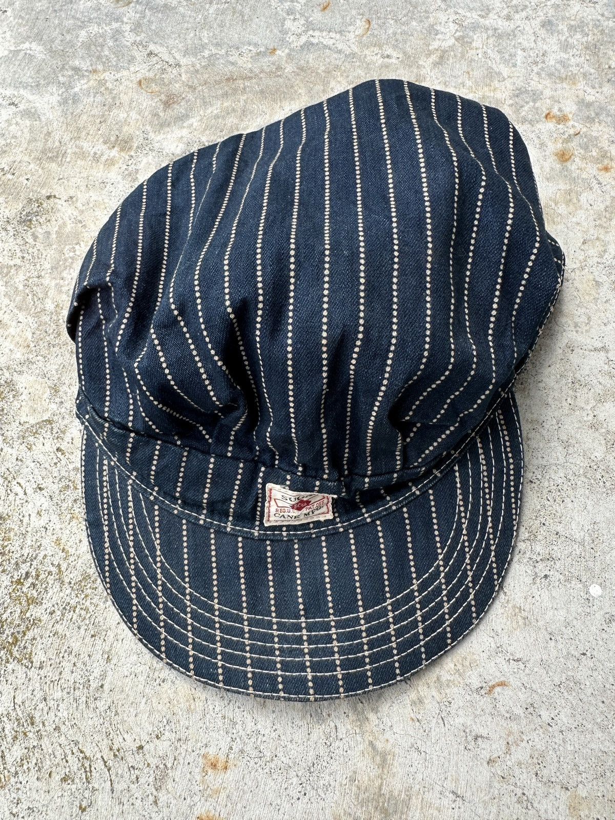 Sugar Cane Union Stifel Striped Newboys wabash conductor kountry cap Size ONE SIZE - 11 Thumbnail
