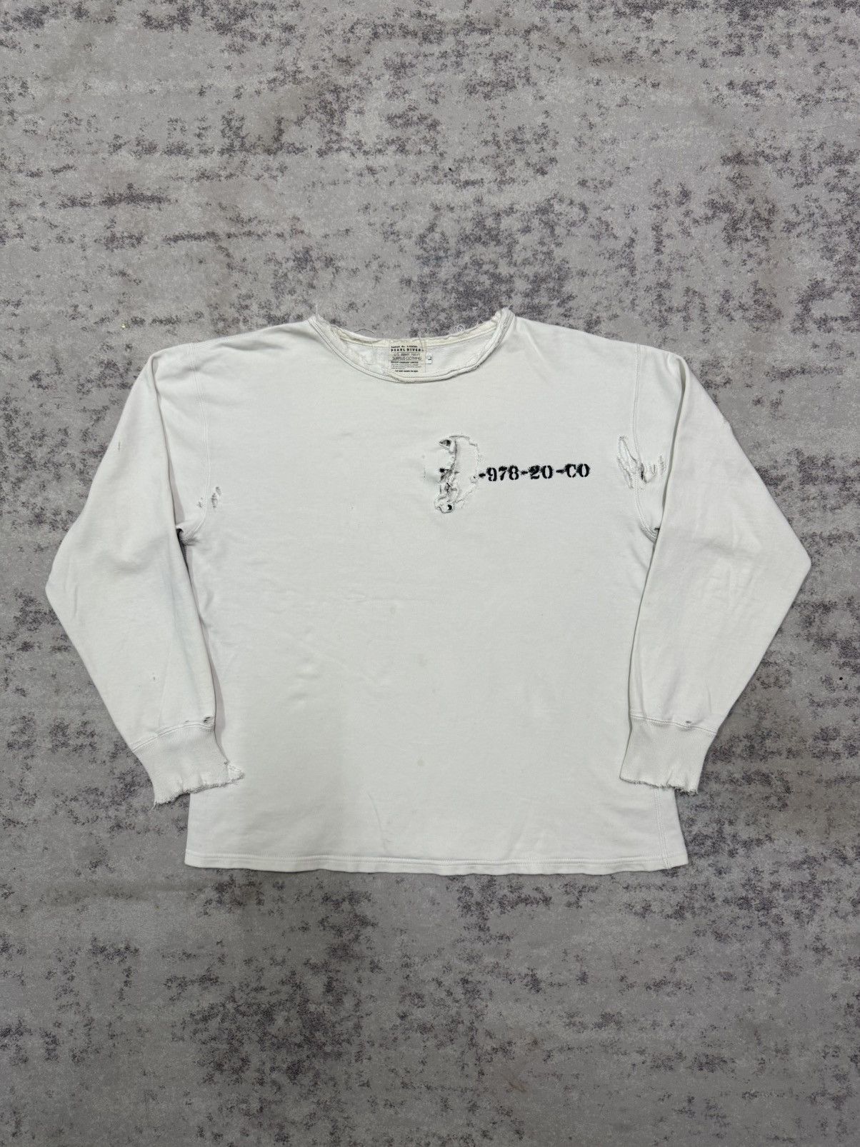 Japanese Brand Pearl Diver U.S Army Navy Surplus Clothing Distressed Sweat Size US L / EU 52-54 / 3 - 3 Thumbnail