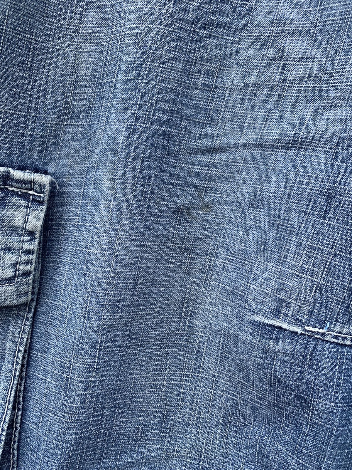 Japanese Brand Vintage Japanese Y2K Cargo Aviator Blue Denim Jean Shorts Size US 30 / EU 46 - 5 Thumbnail