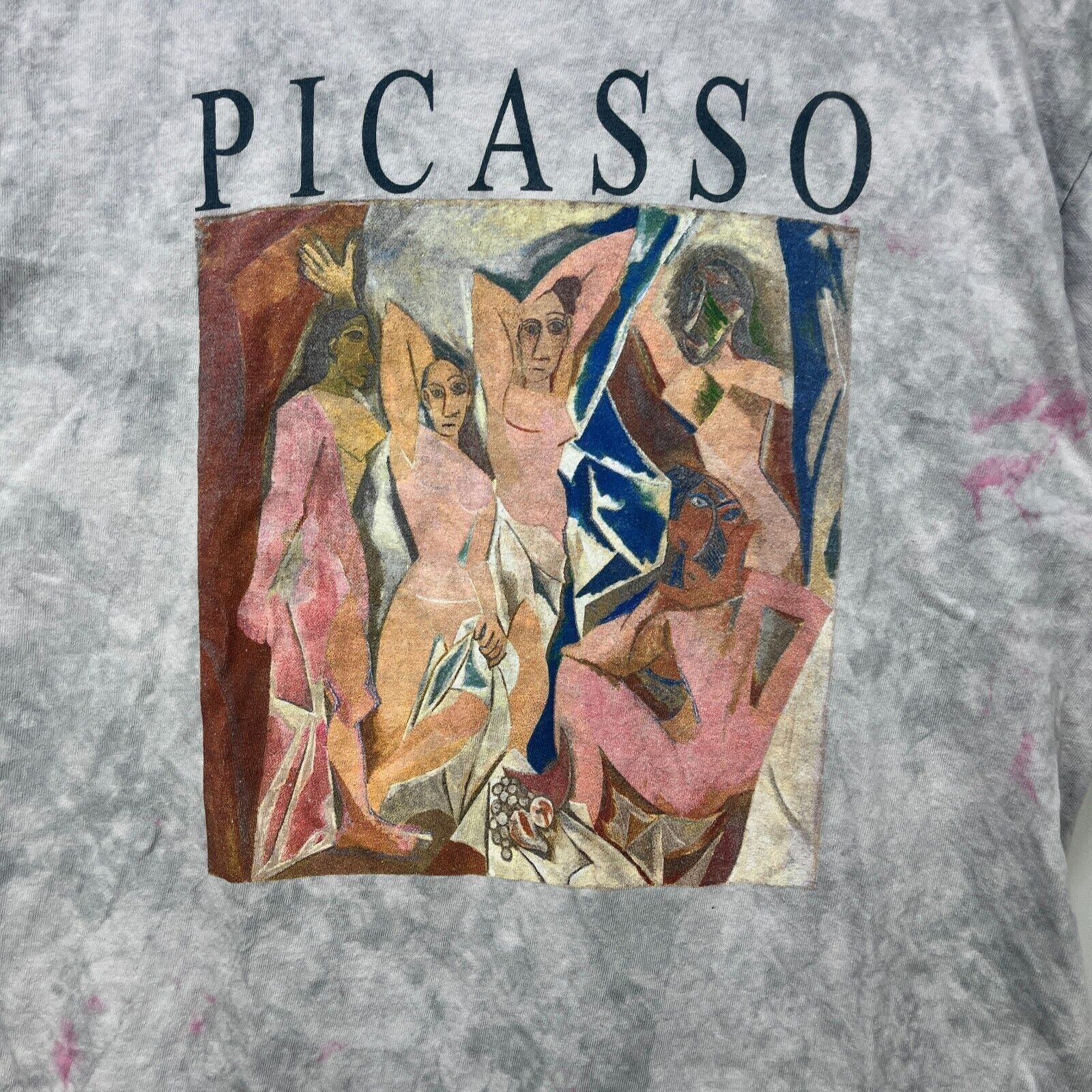 NBA × Vintage Vintage Y2K Picasso Naked Women Art Tie-Dye T-Shirt Large Size US L / EU 52-54 / 3 - 2 Thumbnail