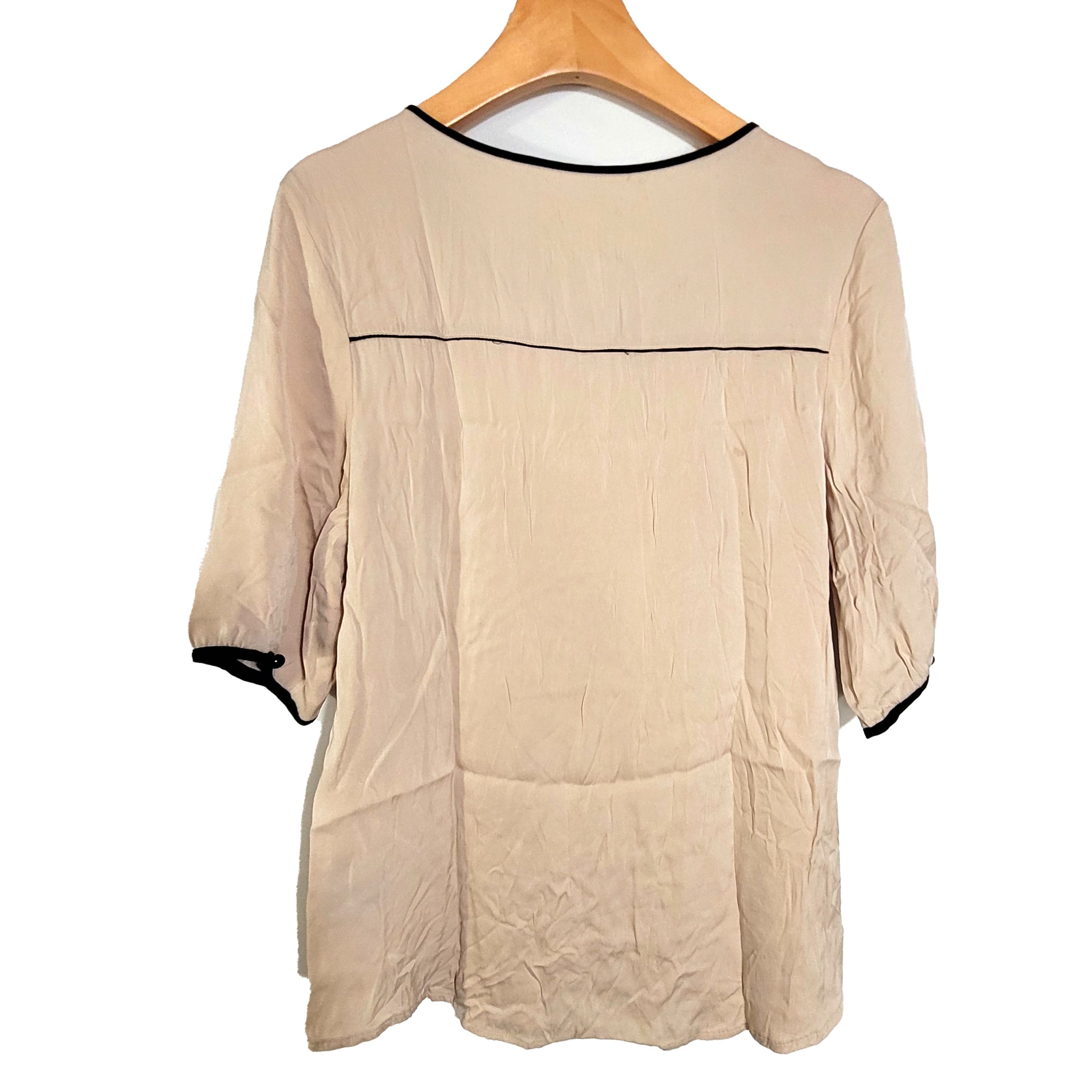 Other Women's Silk Size S M Short Sleeve Top Shirt SBK132 Size S / US 4 / IT 40 - 2 Thumbnail