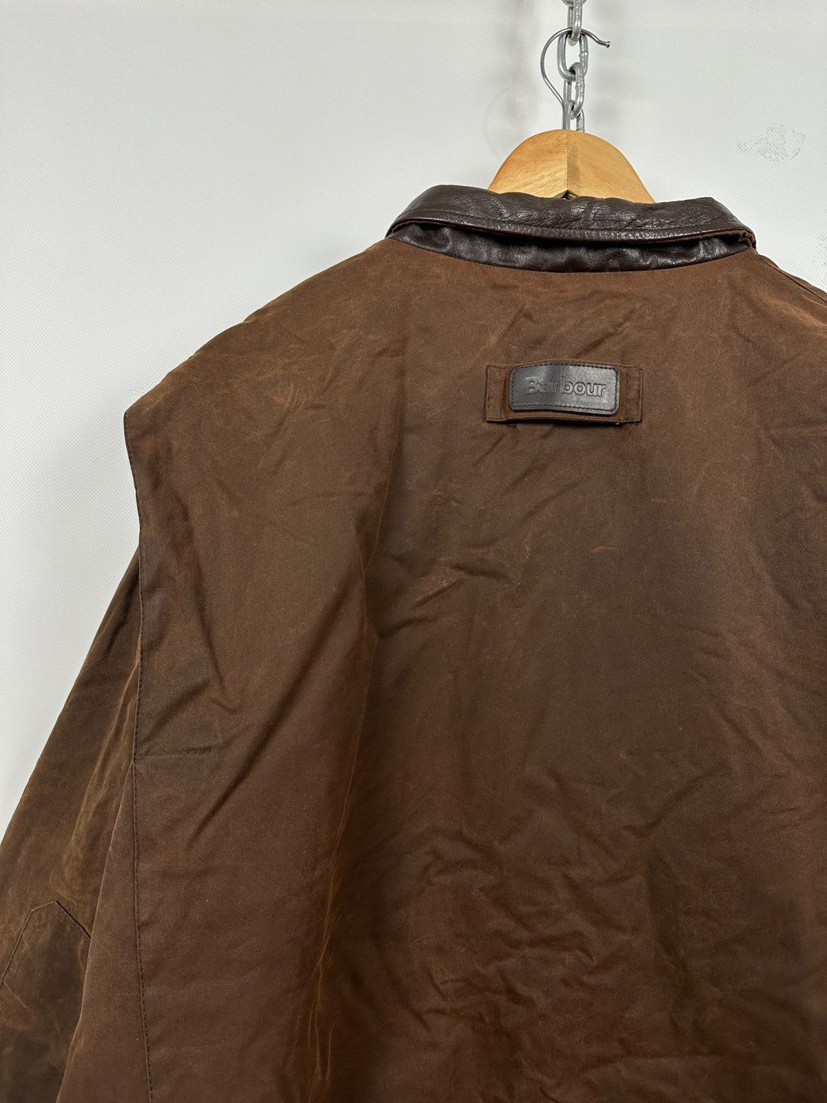 Barbour Vintage Barbour Bushman Brown Waxed Heavy Coat Jacket Size US XL / EU 56 / 4 - 17 Thumbnail
