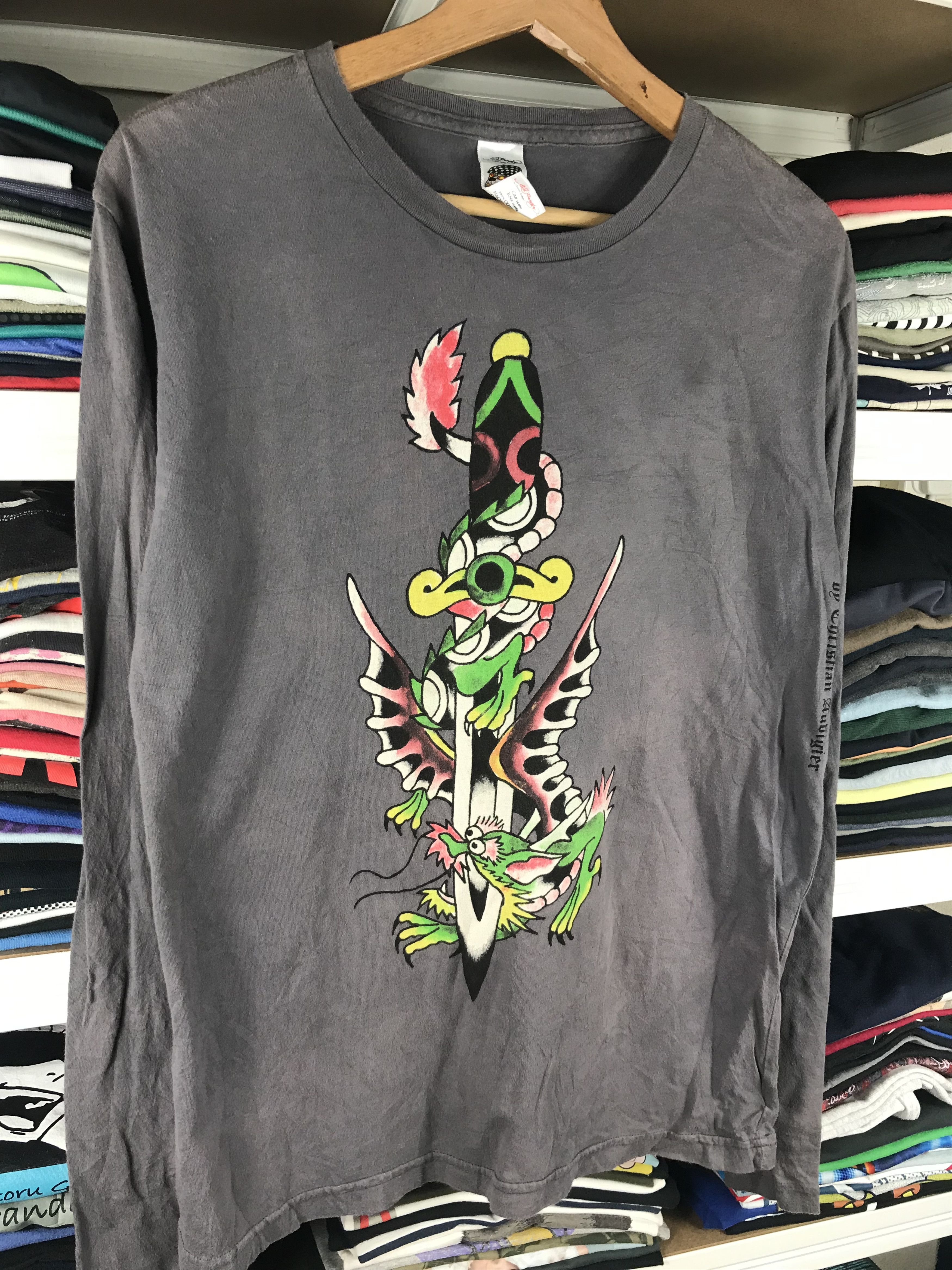 Ed Hardy Vintage y2k Ed Hardy by Christian Audigier tee Size US M / EU 48-50 / 2 - 2 Thumbnail