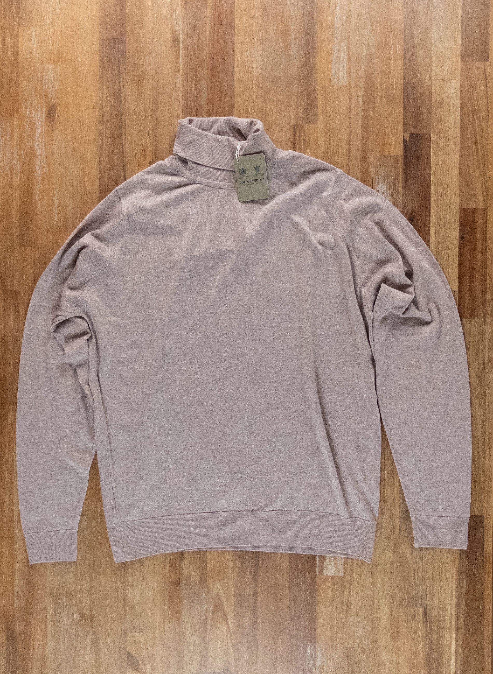 John Smedley JOHN SMEDLEY Cherwell fawn beige wool turtleneck sweater XL Size US XL / EU 56 / 4 - 1 Thumbnail