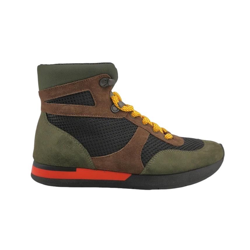 Bottega Veneta Bottega Veneta Suede & Nylon Hi-Top Sneakers Size 39 Size US 6 / EU 39 - 1 Thumbnail
