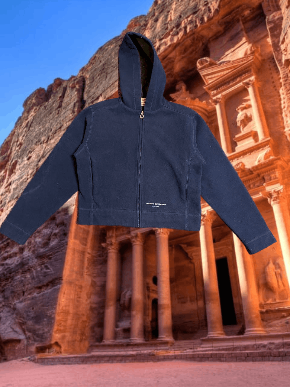 Burberry vintage crazy Y2K hoodie zip blue Thomas Burberry streetwear Size US S / EU 44-46 / 1 - 1 Thumbnail