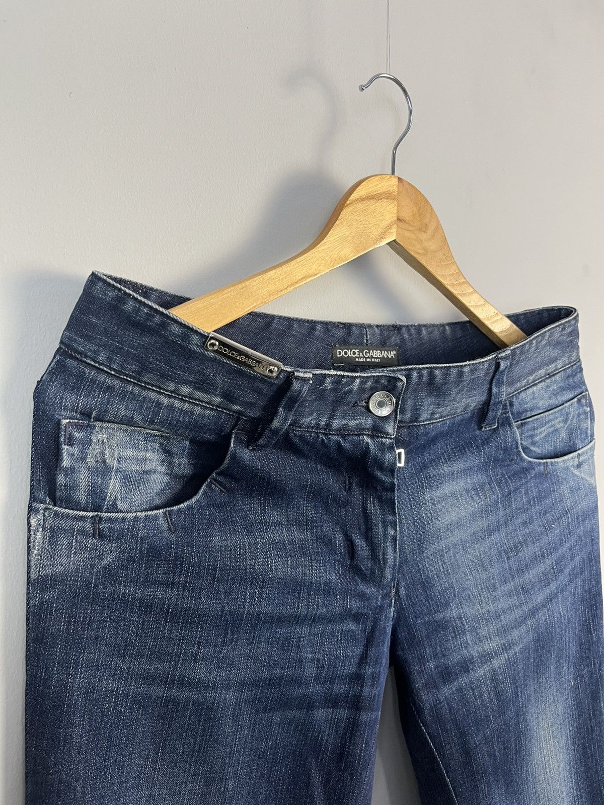Dolce & Gabbana × Jean Dolce Gabbana D&G Luxury Flared Denim Jeans Y2K Madein Italy Size 28" / US 6 / IT 42 - 2 Thumbnail