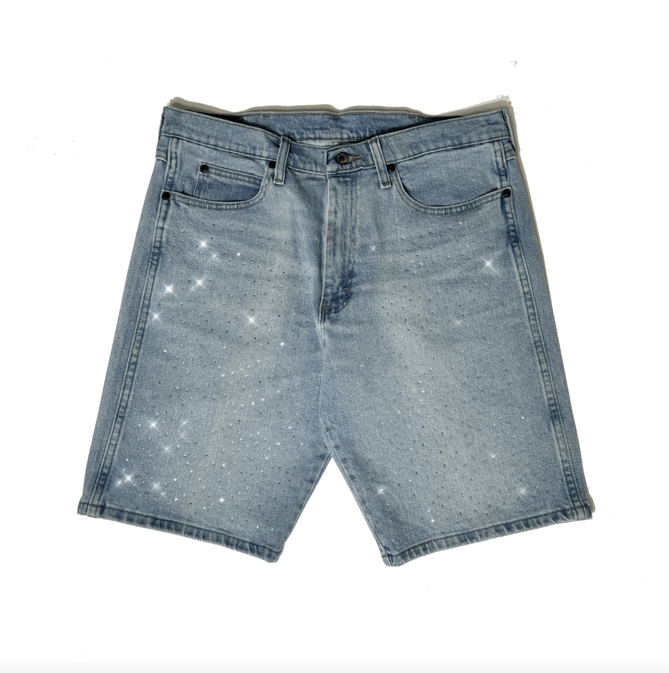 Rhinestone Denim Short Jort