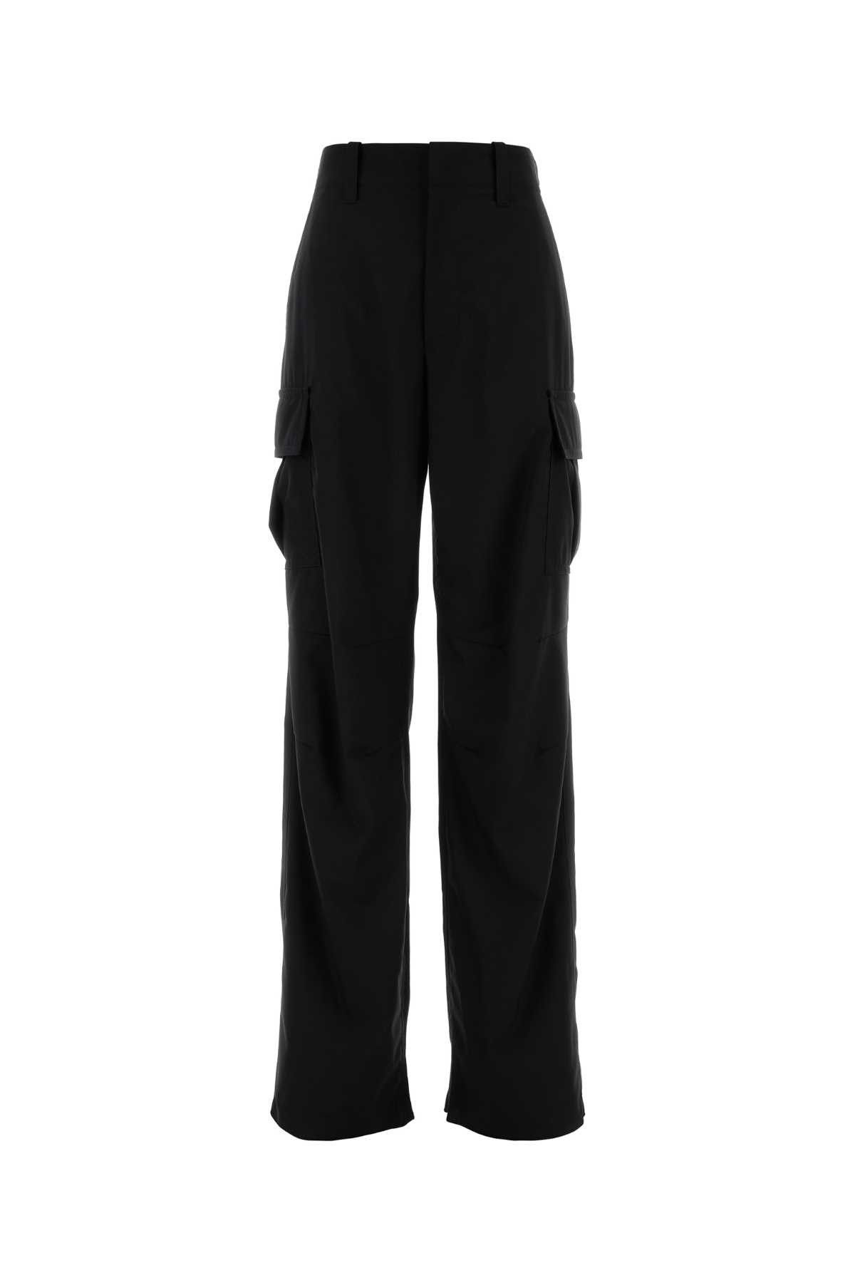 Black Wool Cargo Pant