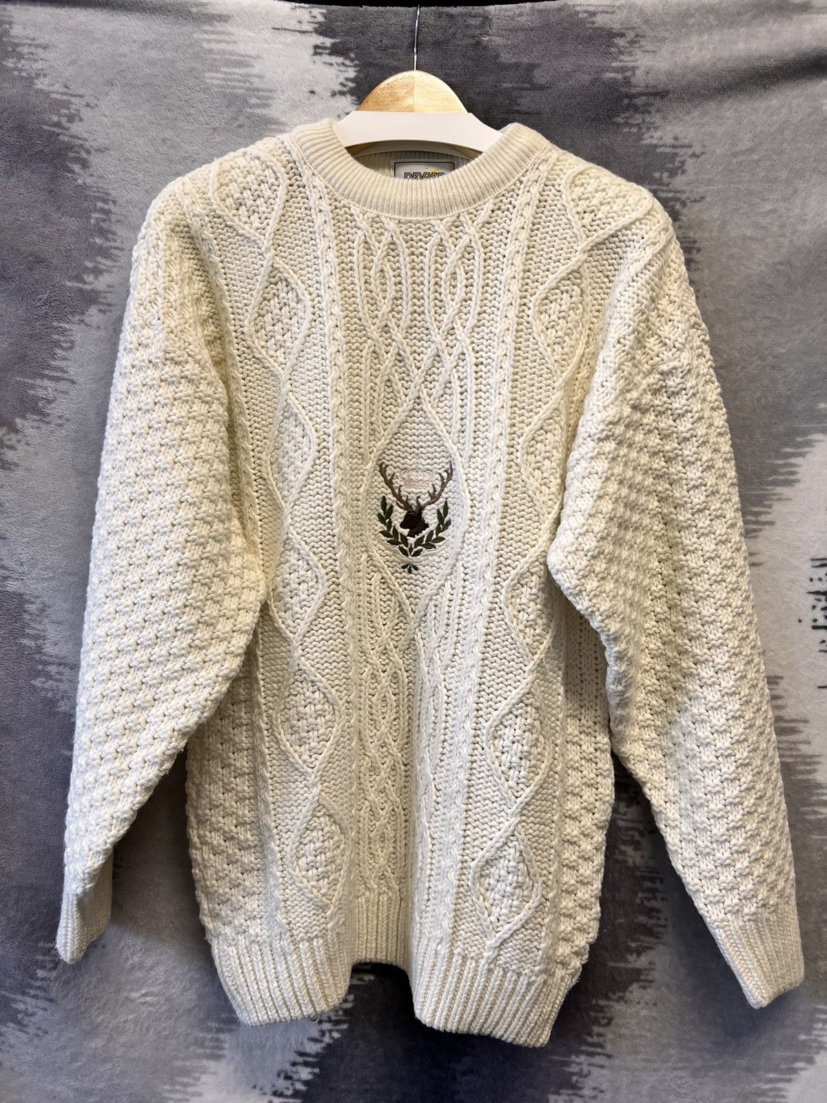 Designer Devred knitted wool sweater vintage 90s y2k luxury Size US XL / EU 56 / 4 - 1 Thumbnail