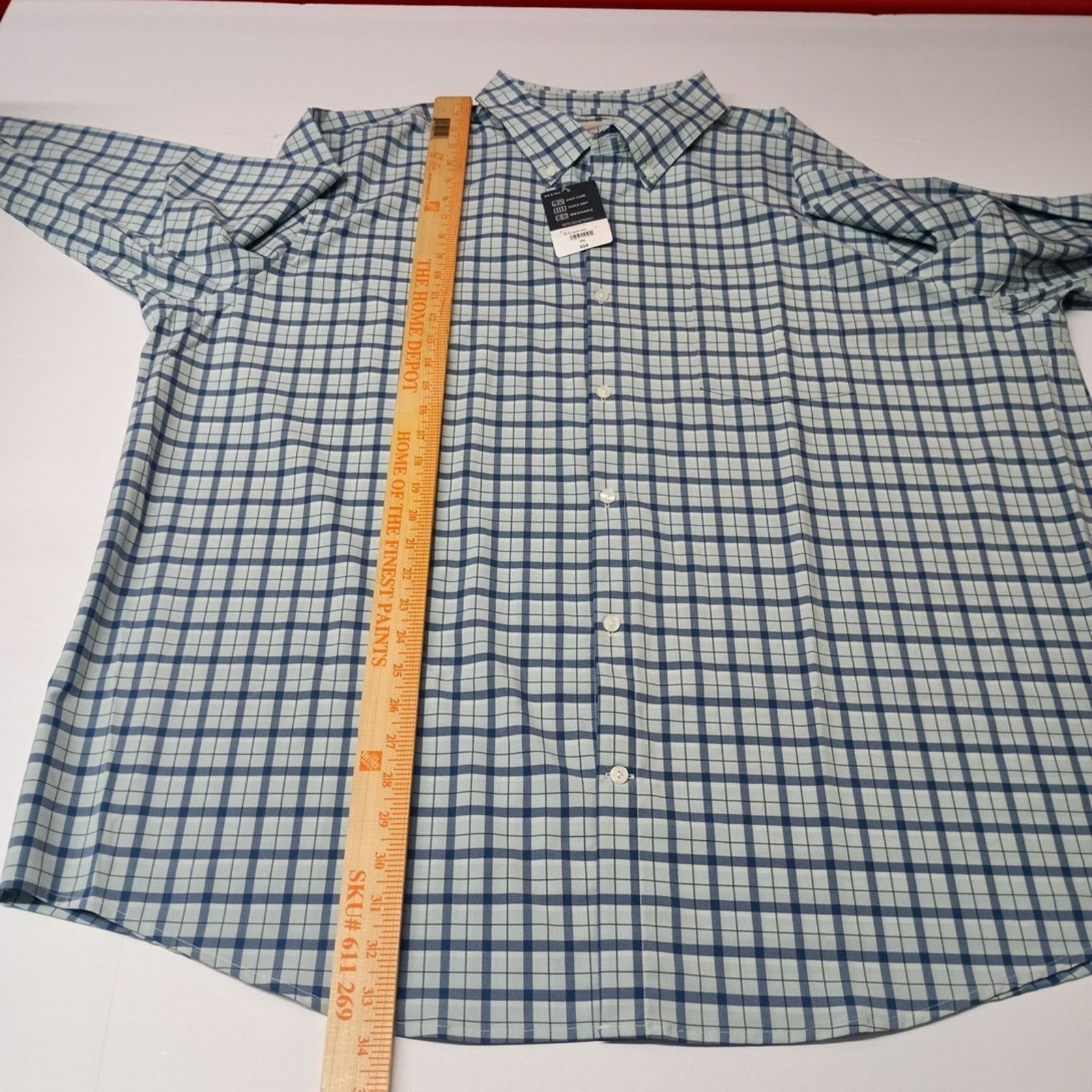 St. Johns Bay St John’s Bay Shirt Men's Size 2XL XXL Blue Haze Grid Check Size US XXL / EU 58 / 5 - 7 Thumbnail