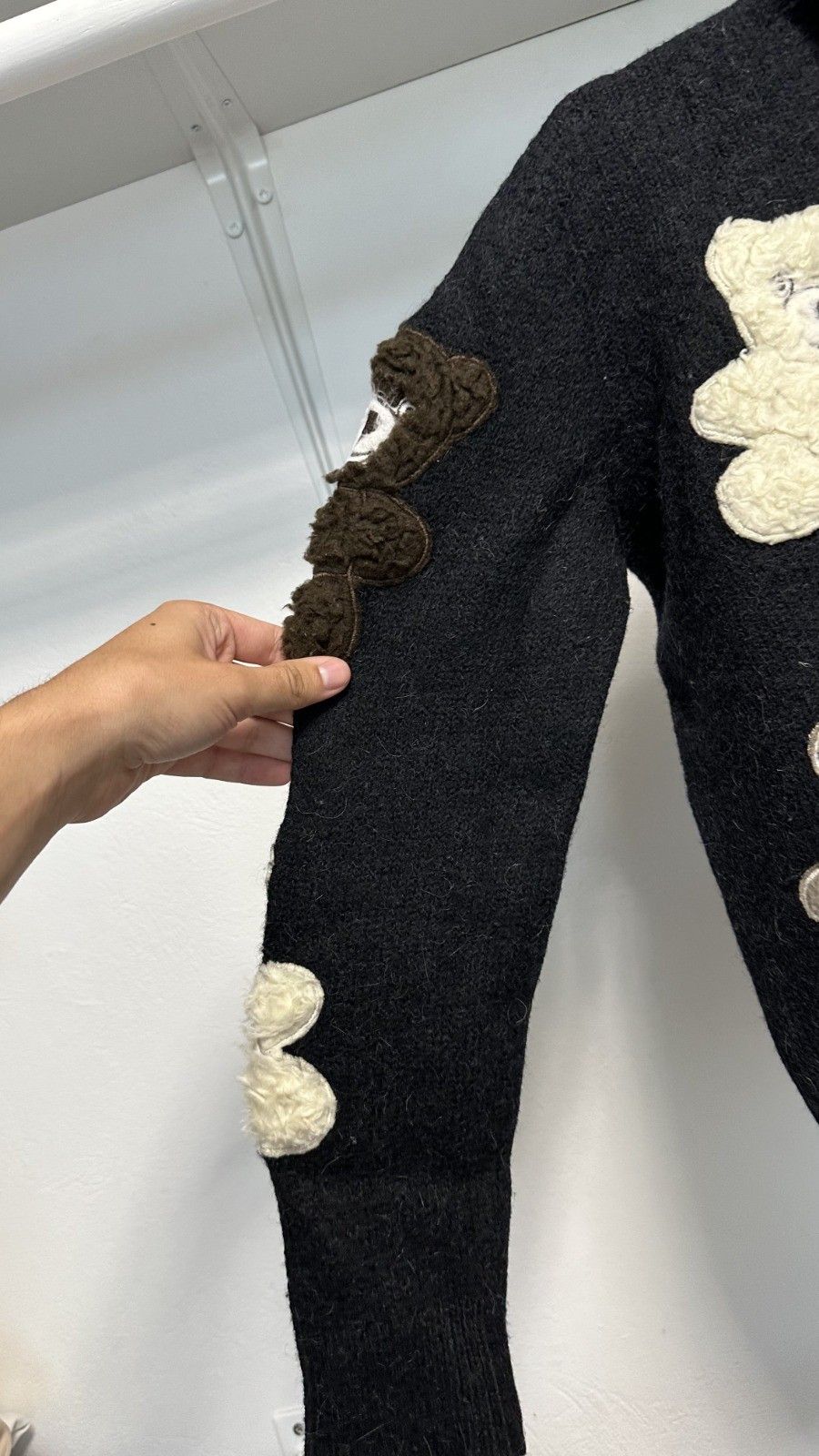 Moschino Archival Moschino Couture 90s Runway Teddy Bear Knit Sweater Size US XS / EU 42 / 0 - 2 Thumbnail