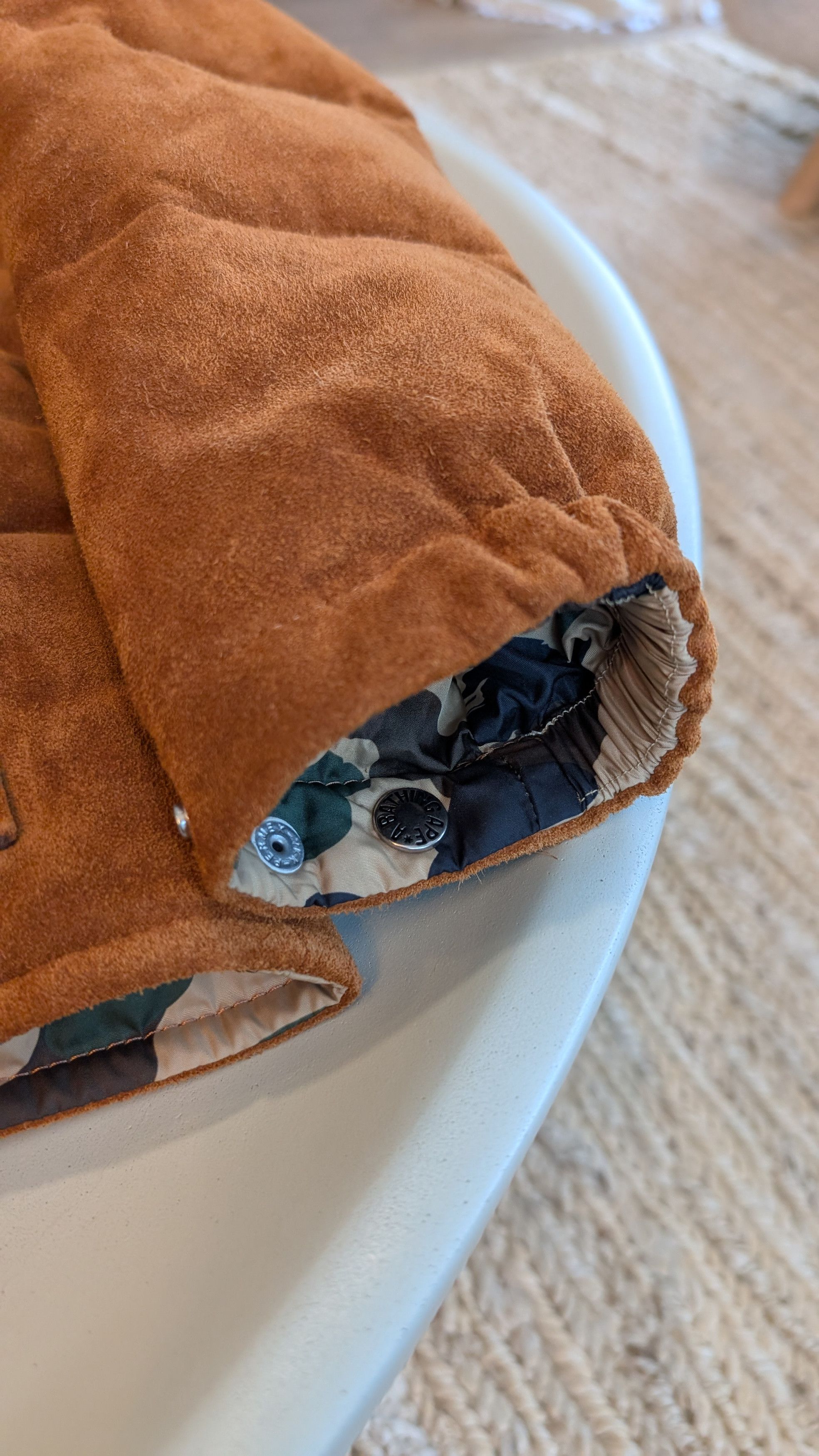 Bape RARE Bape Suede Down Jacket [FINAL DROP] Size US M / EU 48-50 / 2 - 7 Thumbnail