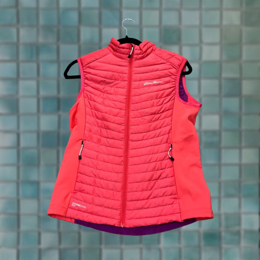 Eddie Bauer VINTAGE Eddie Bauer Vest Womens Small Pink First Ascent Stormdown 800 Puffer Insulated Size S / US 4 / IT 40 - 1 Thumbnail