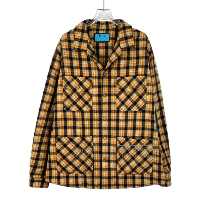 Gucci Gucci Yellow Donald Duck embroidered plaid wool lapel sing Size US M / EU 48-50 / 2 - 1 Thumbnail
