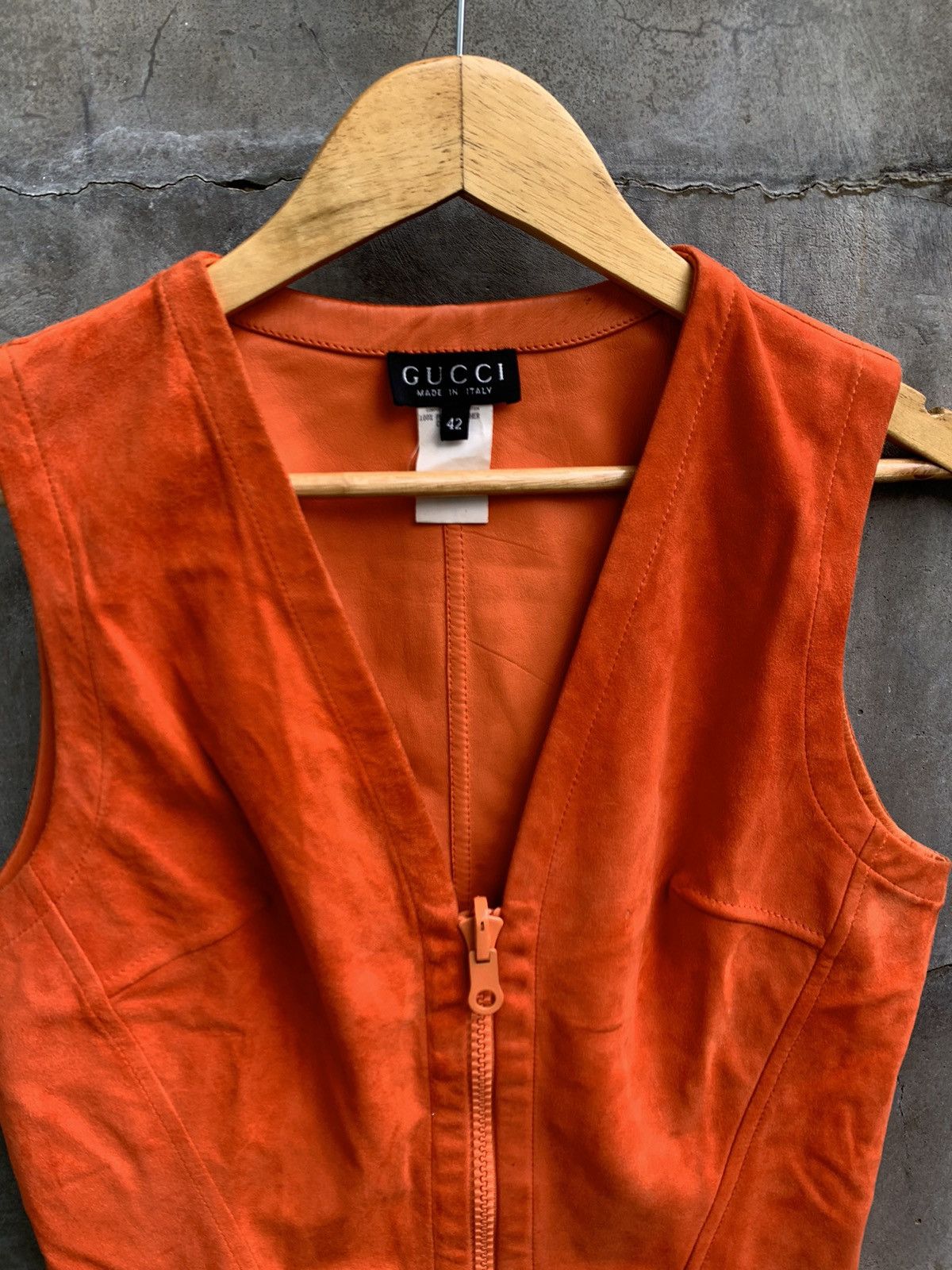 Gucci 1996 Tom Ford Era Vera Pelle Reversible Leather Vest Size US XS / EU 42 / 0 - 4 Thumbnail