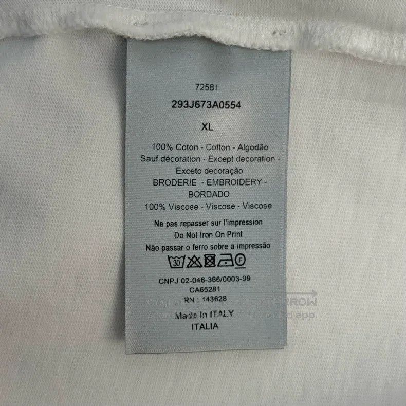 Dior Dior White United portrait embroidered logo short sleeves Size US XL / EU 56 / 4 - 6 Thumbnail