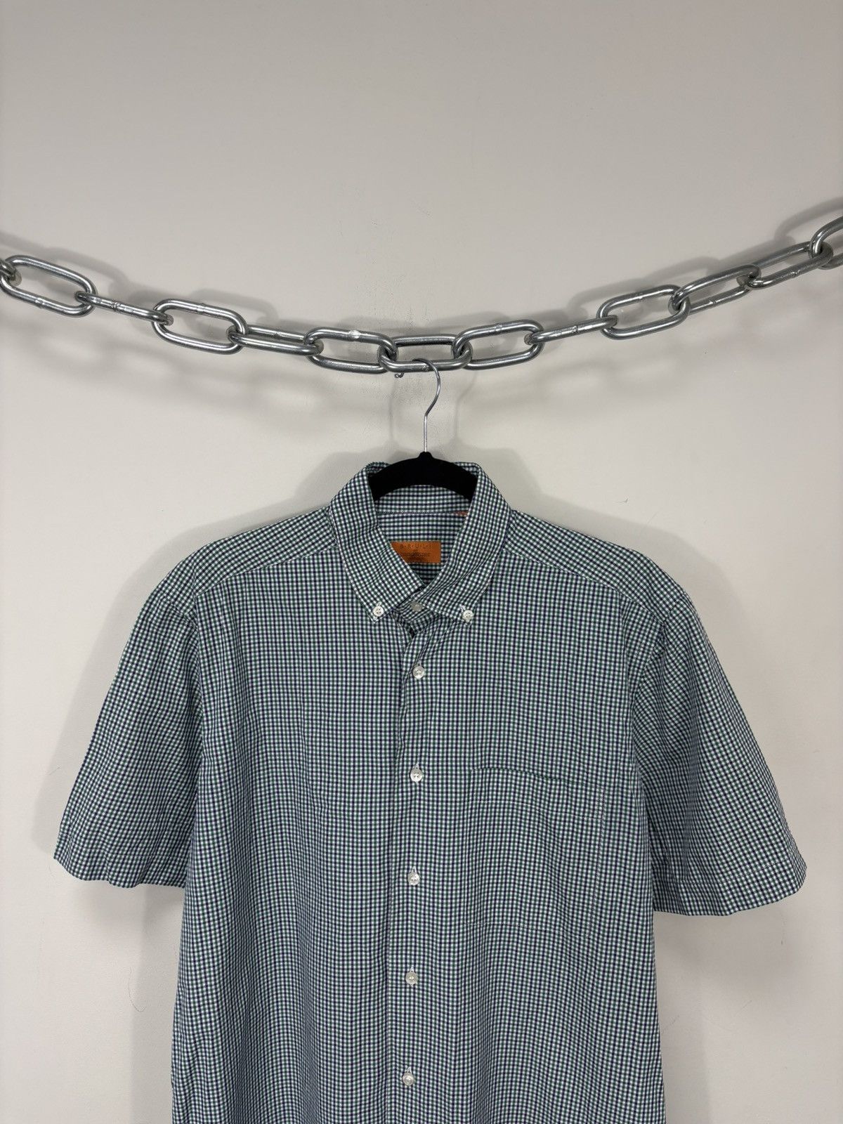 Other Bruli Swiss Made Men’s Gingham Check Short Sleeve Shirt Size US L / EU 52-54 / 3 - 2 Thumbnail
