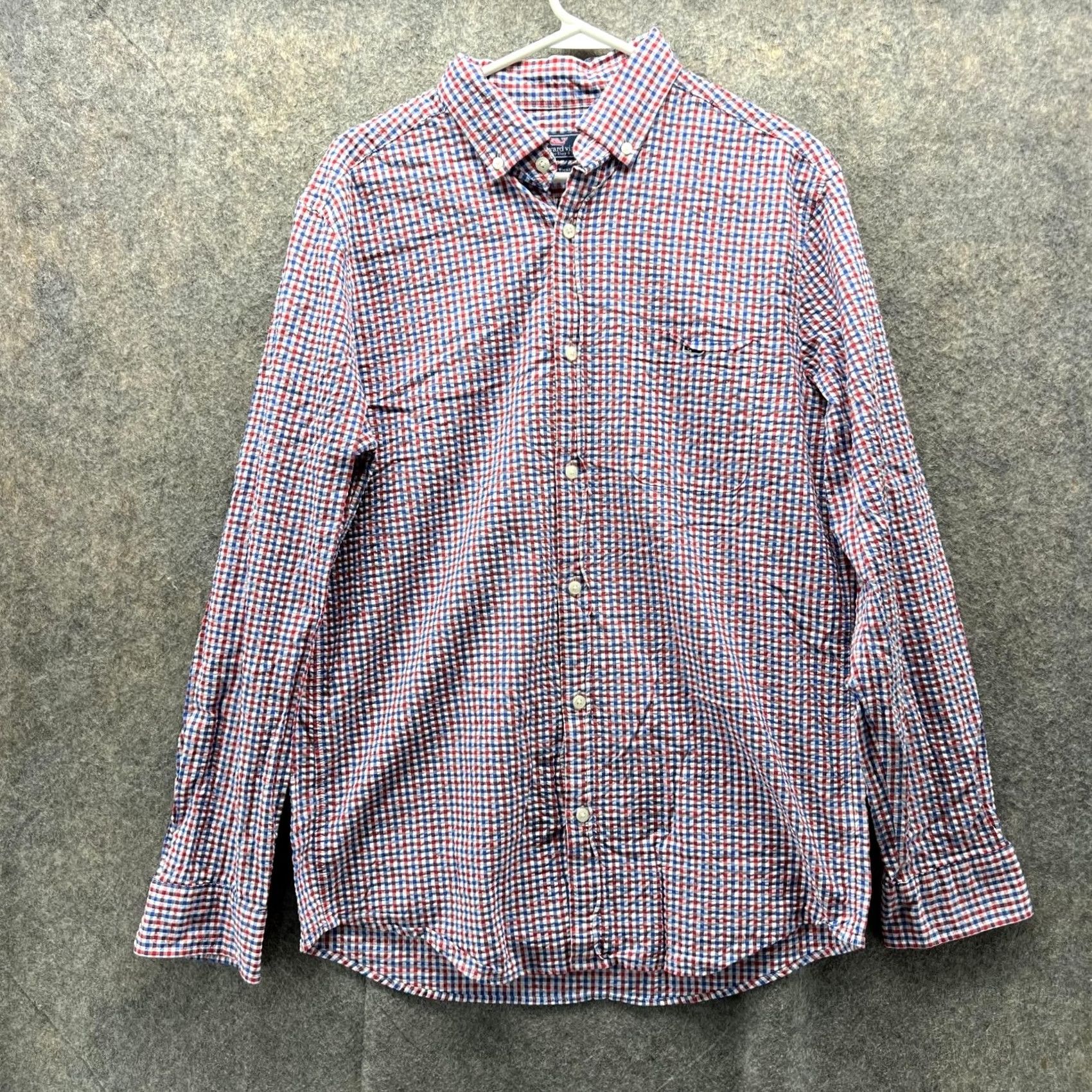 Vineyard Vines Vineyard Vines Shirt Men Medium Red Blue Check Button-Down Tucker VTG Size US M / EU 48-50 / 2 - 2 Thumbnail