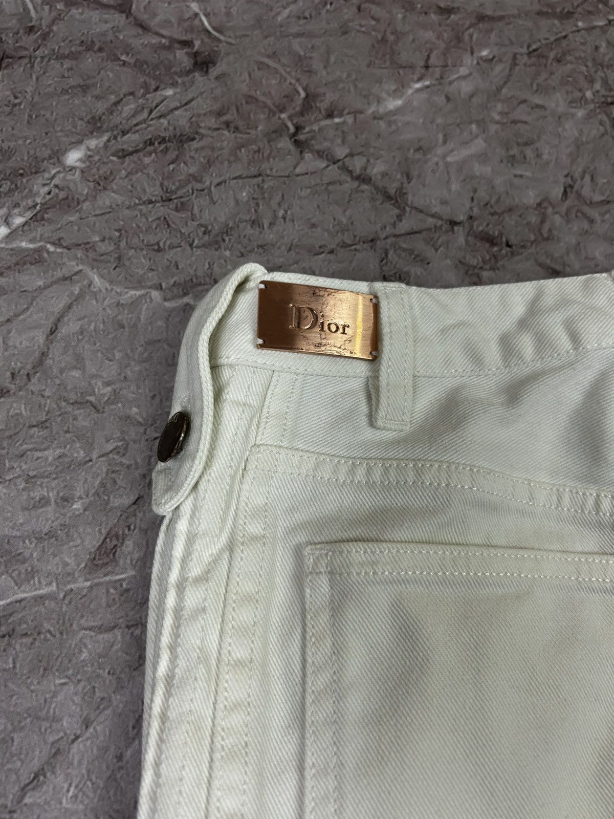 Christian Dior Monsieur × Dior Christian Dior Boutique White Cotton Pants Made In Italy Size 27" / US 4 / IT 40 - 14 Thumbnail