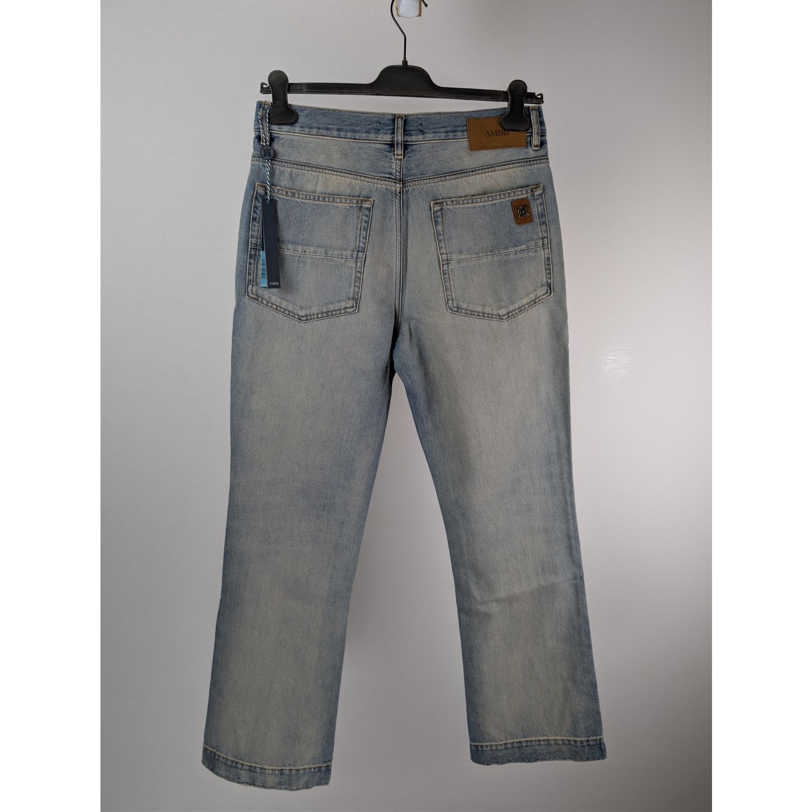 Amiri o1rshd1 Amiri Straight Leg Flare Jean Denim Antique Indigo Size US 32 / EU 48 - 16 Thumbnail