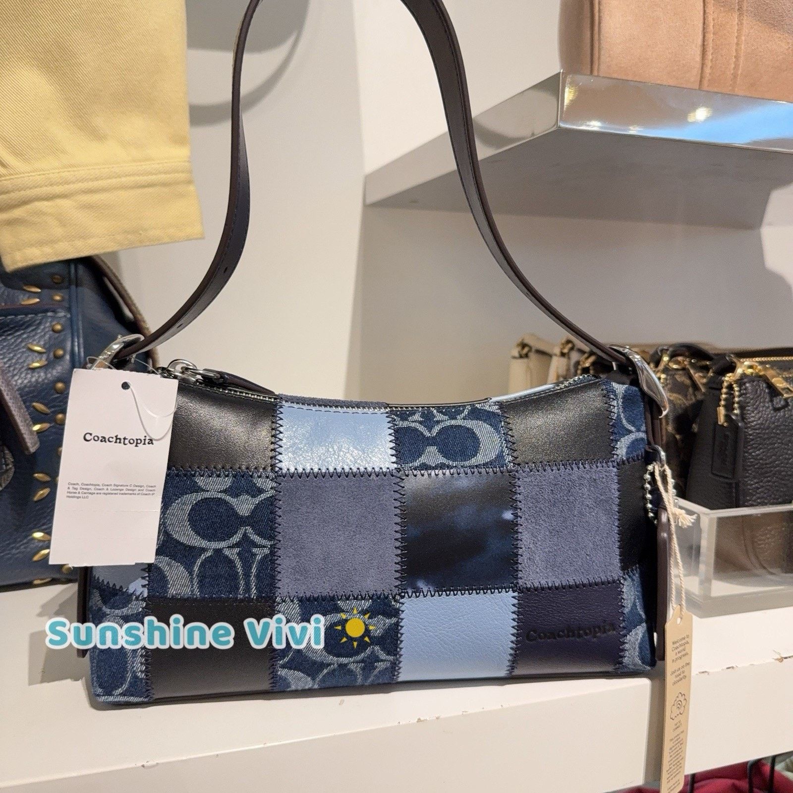 Coach NWT Coach Alter/Ego Small Slouchy Shoulder Bag Denim cff99 Size ONE SIZE - 2 Thumbnail