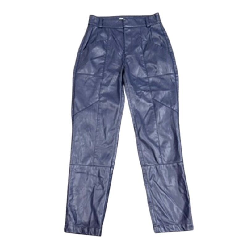 Ronny Kobo Ronny Kobo X RTR Blue Faux Leather Pants in Blue, Size US 2 Size 26" / US 2 / IT 38 - 4 Thumbnail