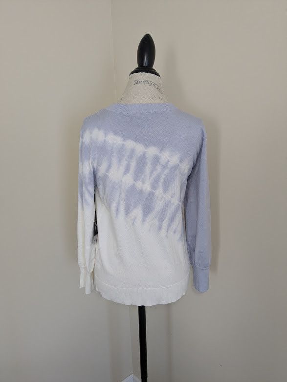 Vera Wang Simply Vera long sleeve shale grey side knot top Size S / US 4 / IT 40 - 2 Thumbnail