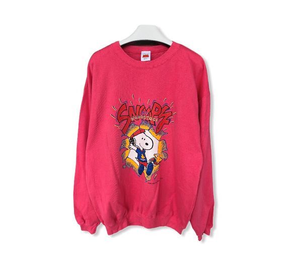 image of Peanuts x Vintage Snoopy And Woodstock Cartoon Sweatshirt, Men's (Size Large)