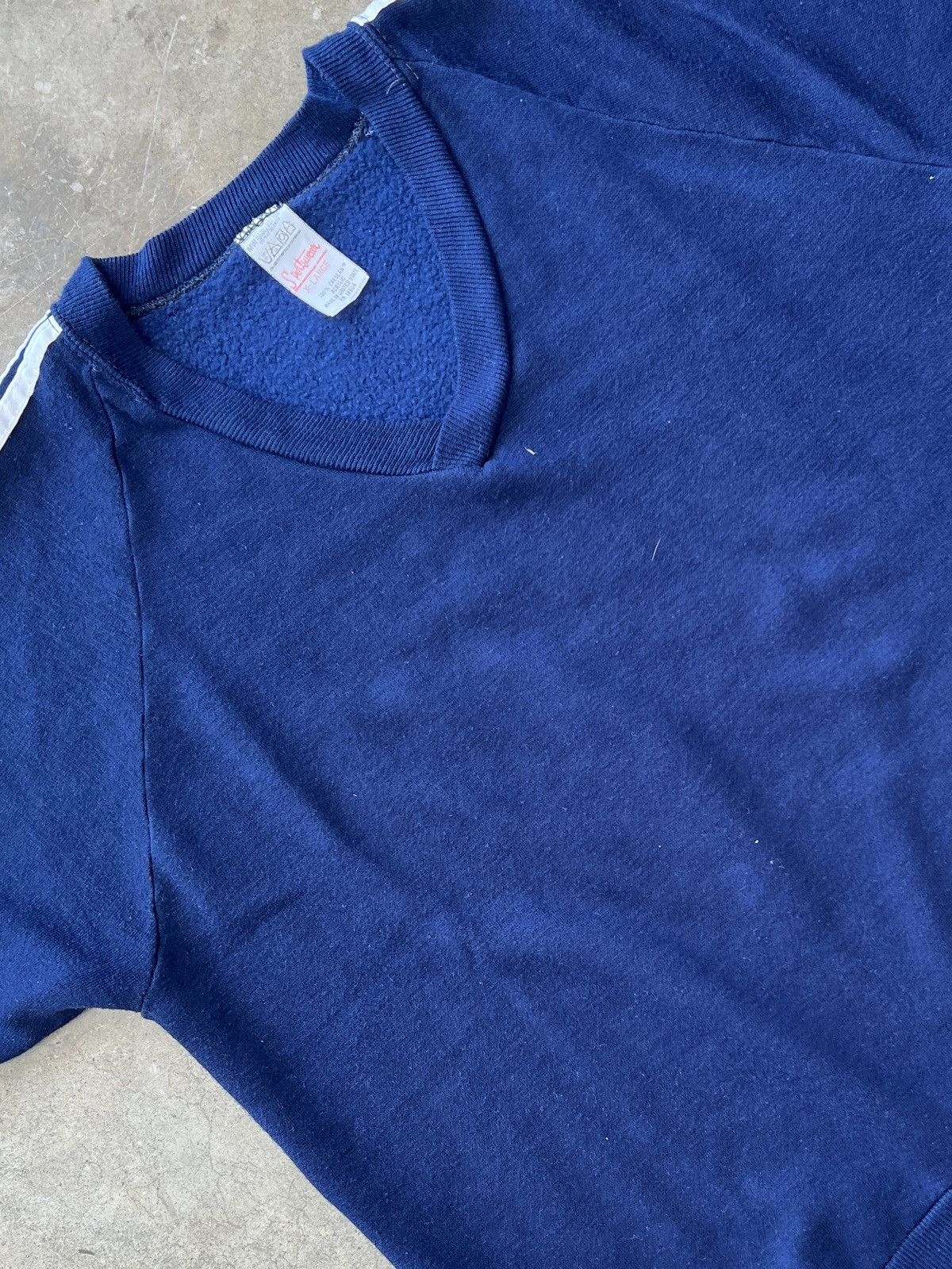 Vintage Vintage 80s Knit Stripe American Sportswear Vneck XL Size US XL / EU 56 / 4 - 1 Thumbnail