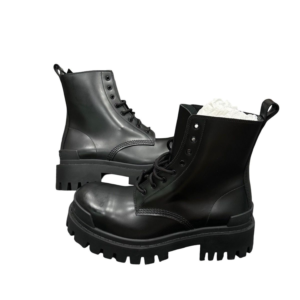 Balenciaga Balenciaga Strike lace-up boots in black leather Size US 8 / IT 38 - 4 Thumbnail
