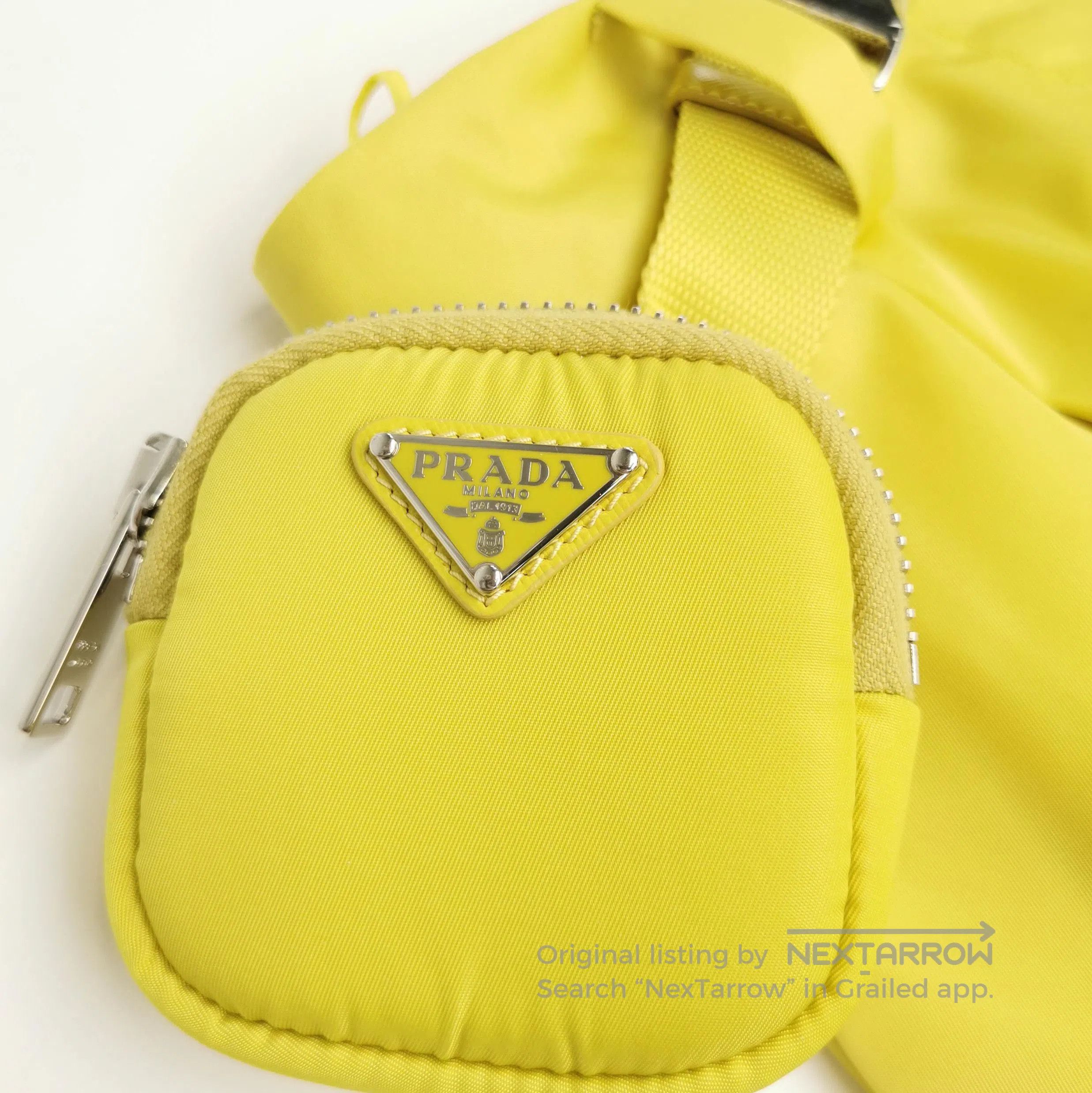 Prada Prada Yellow Belted Shorts with Pouch . Size 39" - 3 Thumbnail