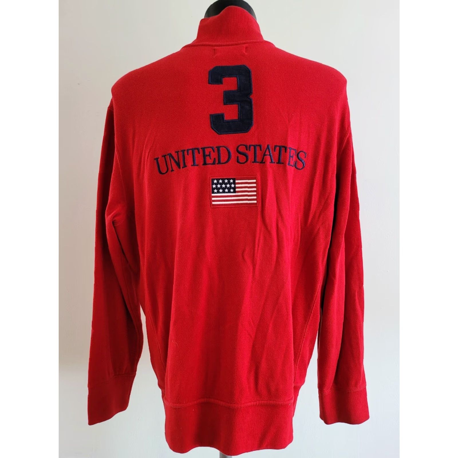 Polo Ralph Lauren VINTAGE Polo Ralph Lauren United States Track Polo XL Men's Red Track State Size US XL / EU 56 / 4 - 6 Thumbnail