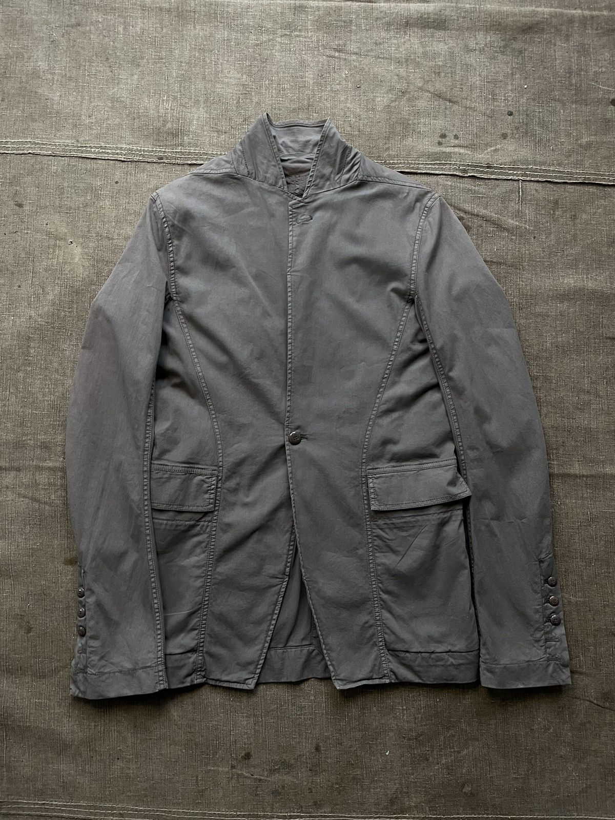 Rick Owens × Rick Owens Drkshdw Single button cotton blazer Size 46R - 4 Thumbnail