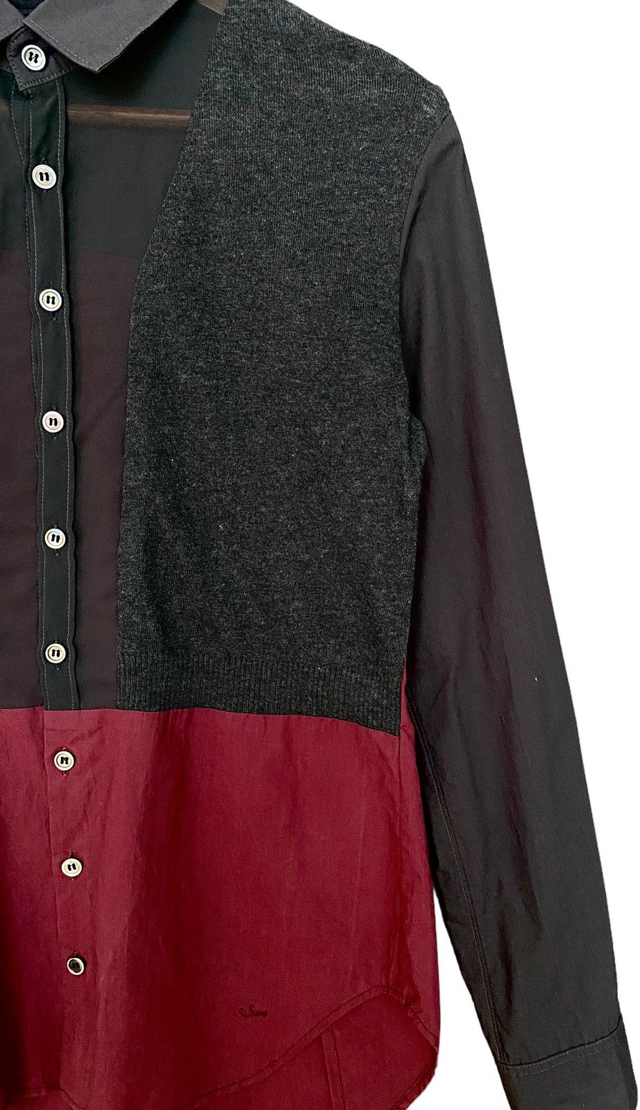 Japanese Brand × Undercover Vintage Brand Sue Undercover Two Tone Shirt 2000s Size US S / EU 44-46 / 1 - 5 Thumbnail