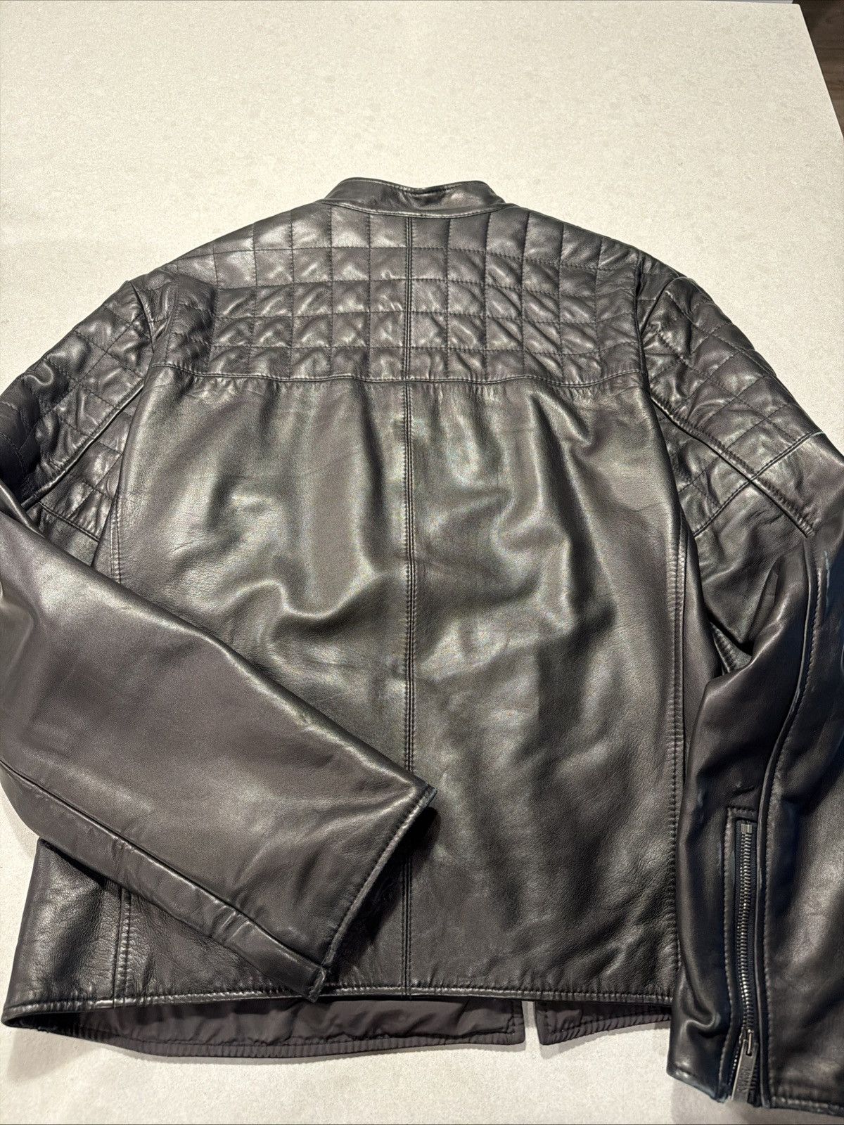 Armani Collezioni Armani Collezioni Men’s Leather Jacket Size 44 m Size US S / EU 44-46 / 1 - 2 Thumbnail